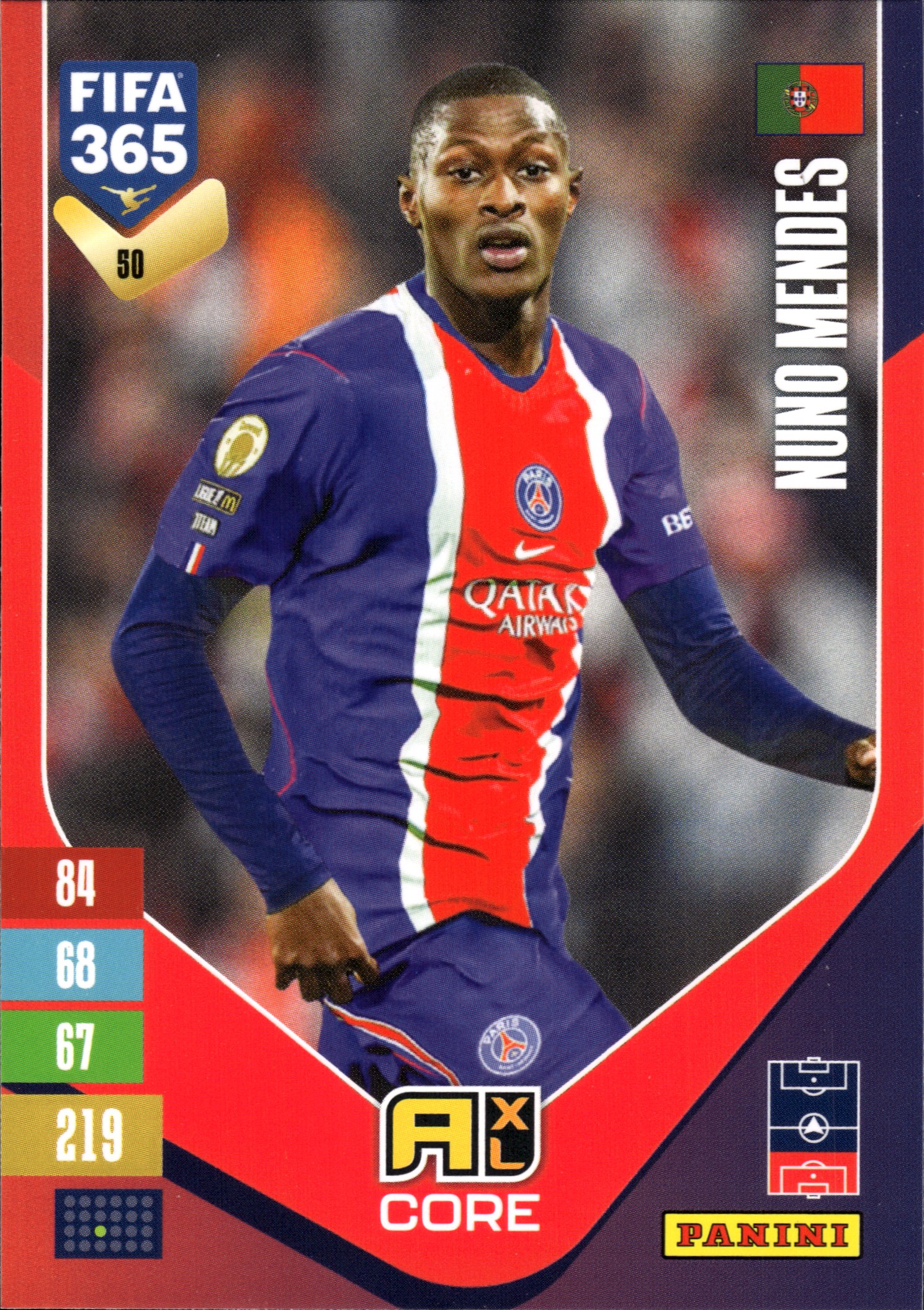 Nuno Mendes - Panini Adrenalyn XL FIFA 365 Base Set 2026-27, Nr. 50 (Art.-Nr. SG110102)