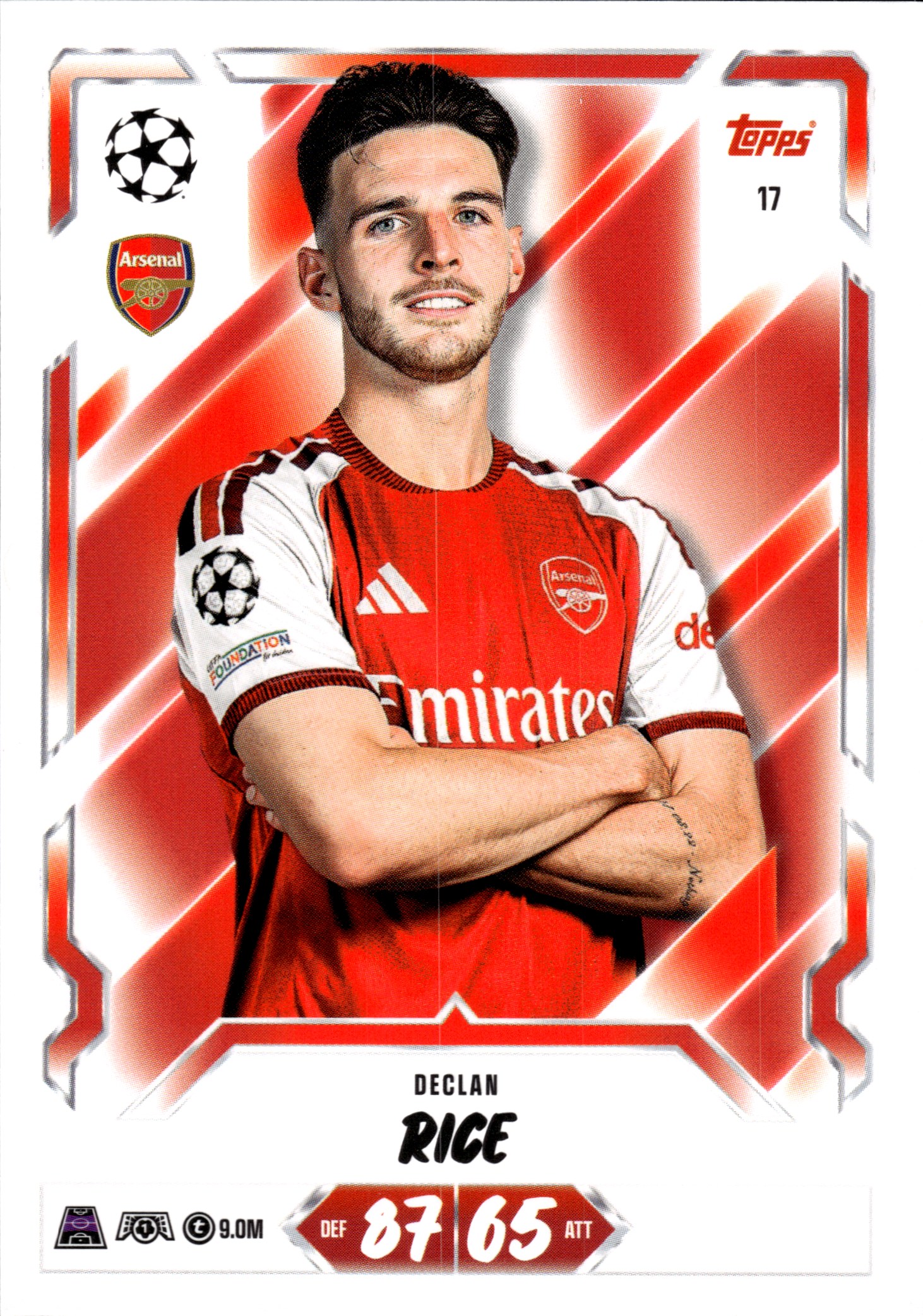 Declan Rice - Topps Match Attax UEFA Club Competitions Base Set 2026-27, Nr. 17 (Art.-Nr. SG107348)