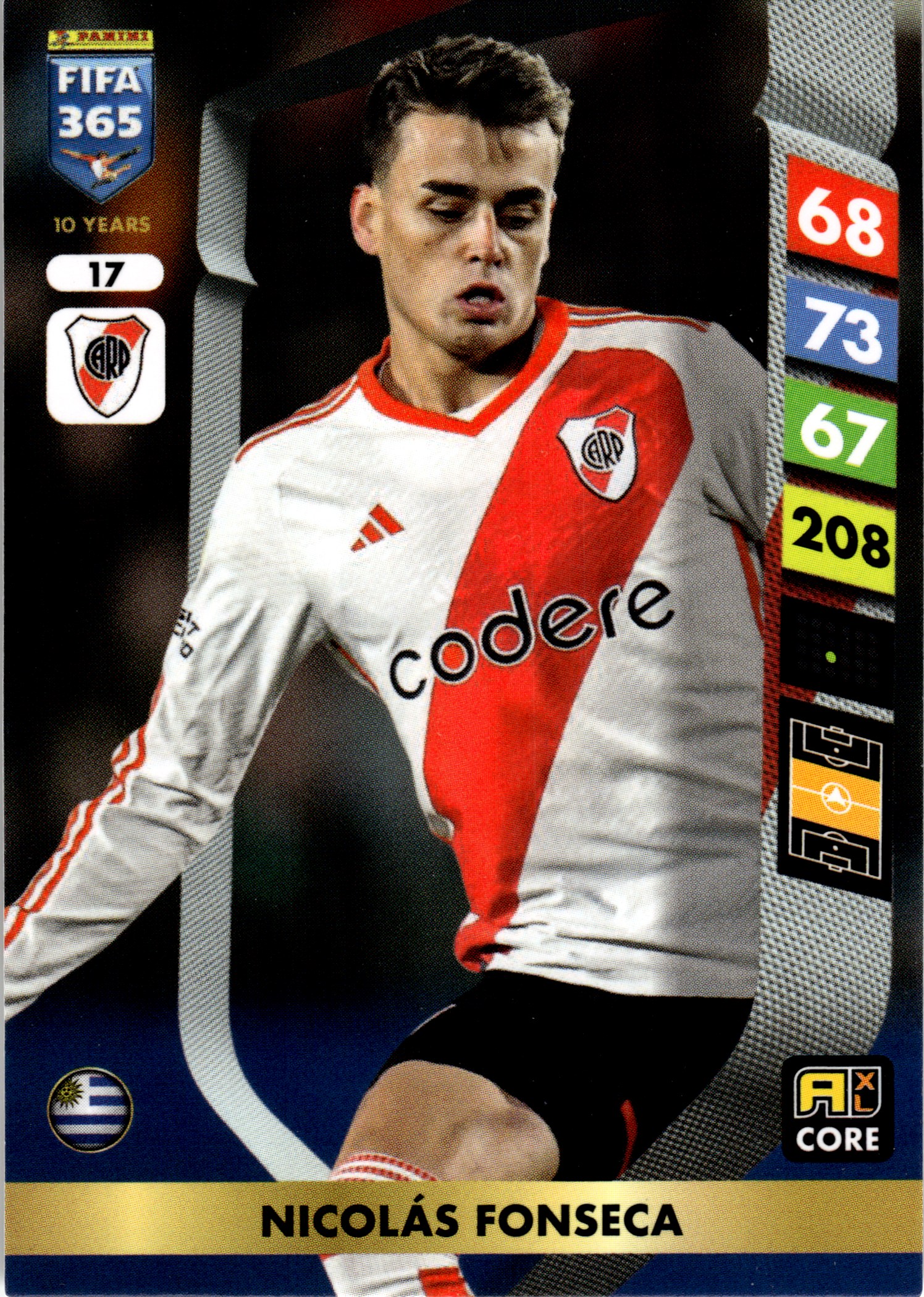 Nicolás Fonseca - Panini Adrenalyn XL FIFA 365 Base Set 2025, Nr. 17 (Art.-Nr. SG107745)