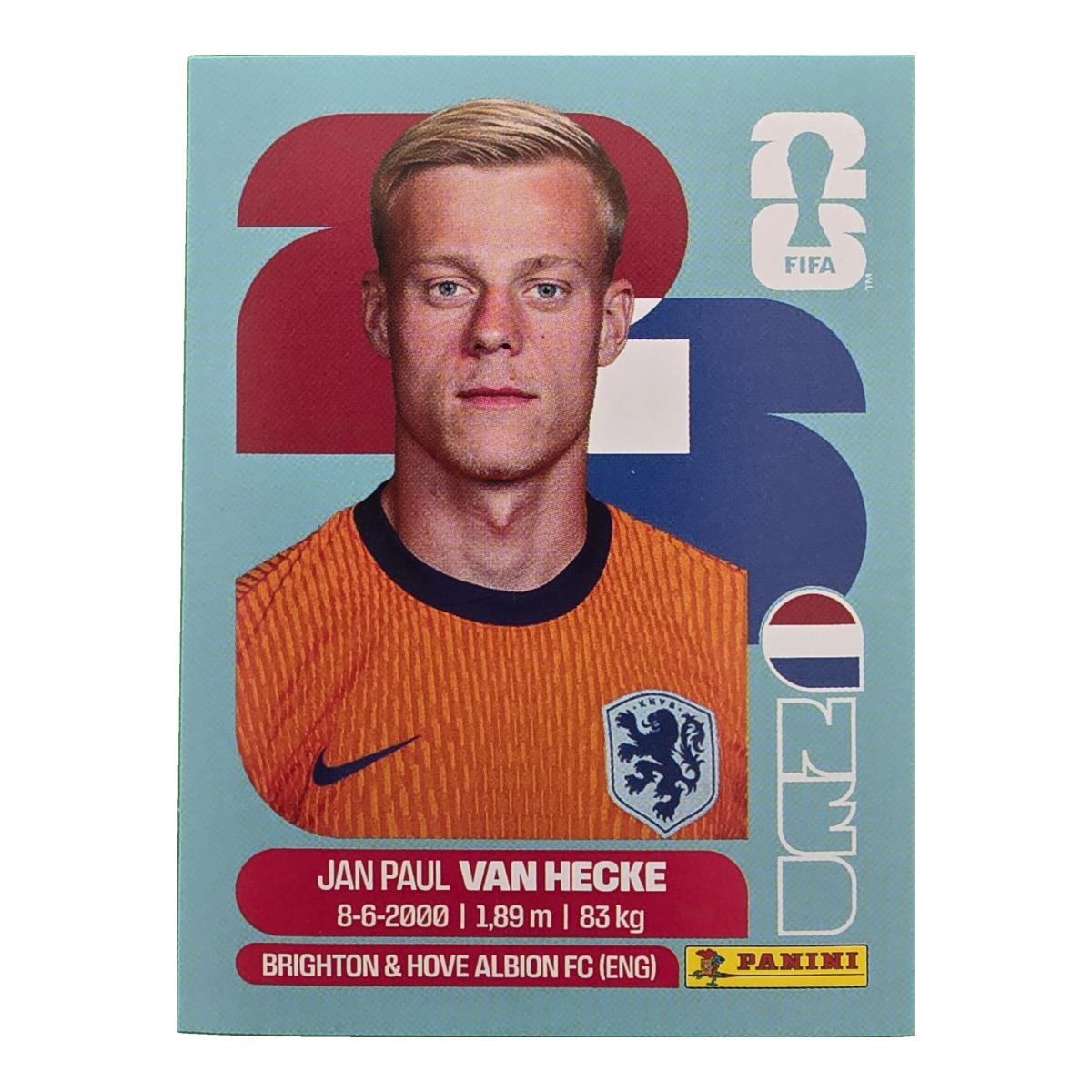 Jan Paul van Hecke - Niederlande, FIFA WM 2026, Nr. NED9