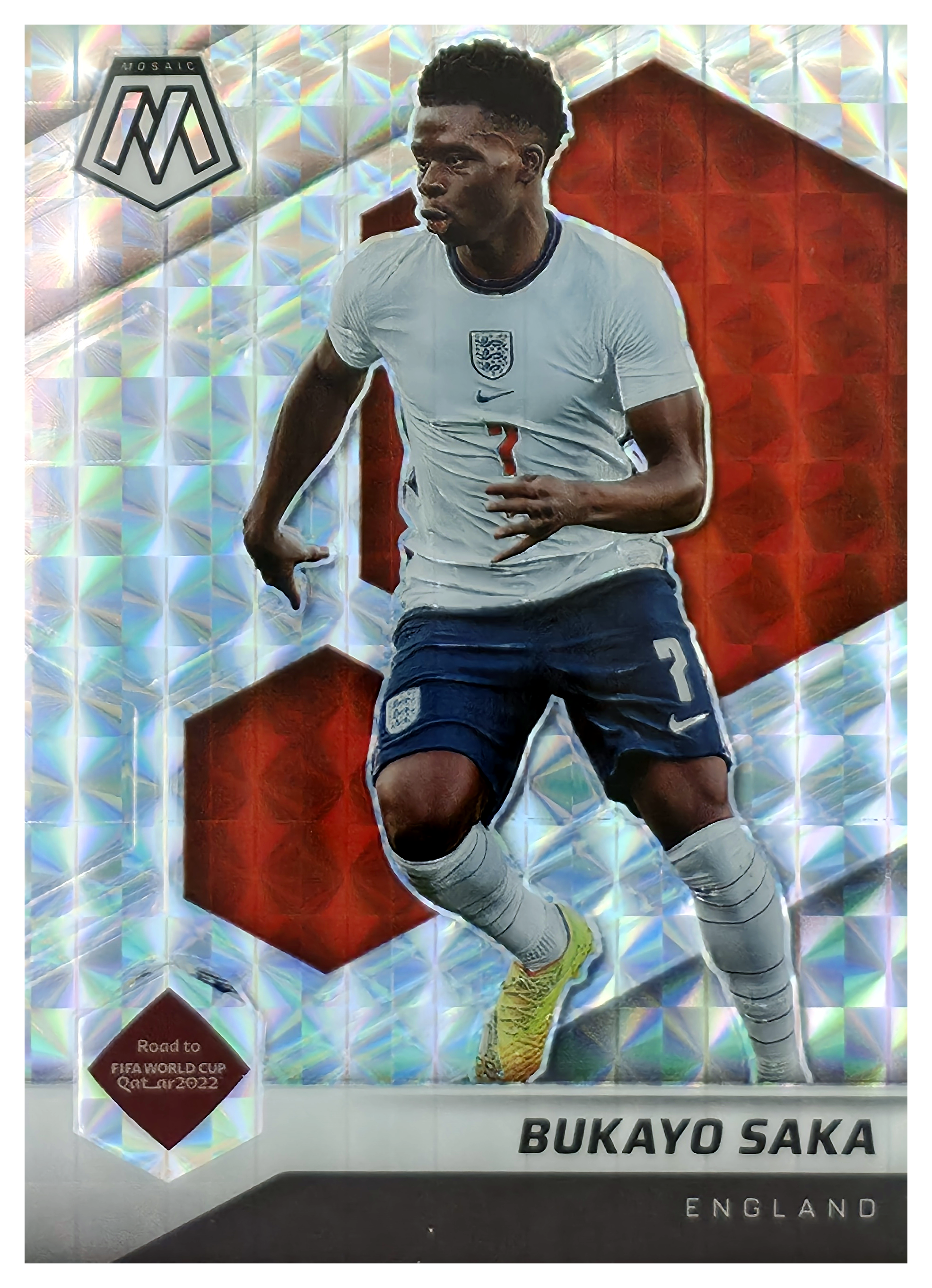 Bukayo Saka - Panini Mosaic FIFA Road to World Cup Base Set 2021-22, Nr. 40 – Mosaic (Art.-Nr. SG106020)