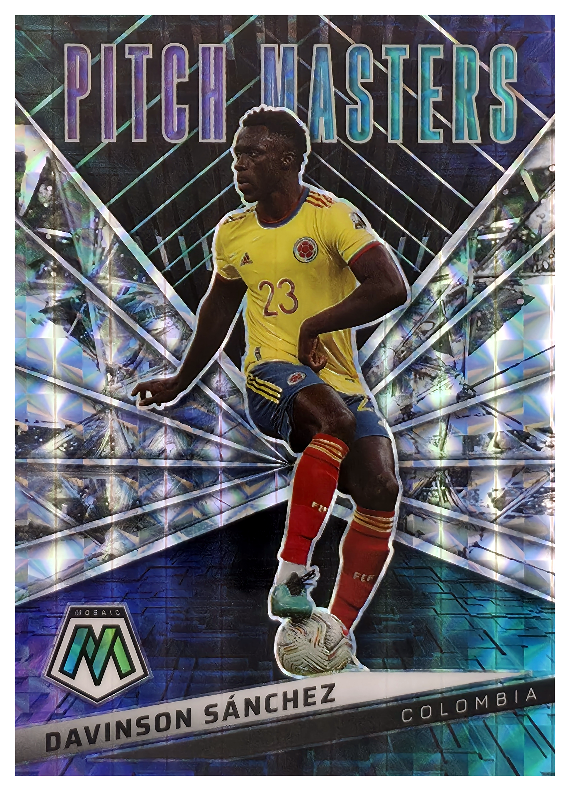Davinson Sánchez - Panini Mosaic FIFA Road to World Cup Pitch Masters 2021-22, Nr. 7 – Mosaic, Insert (Art.-Nr. SG106051)