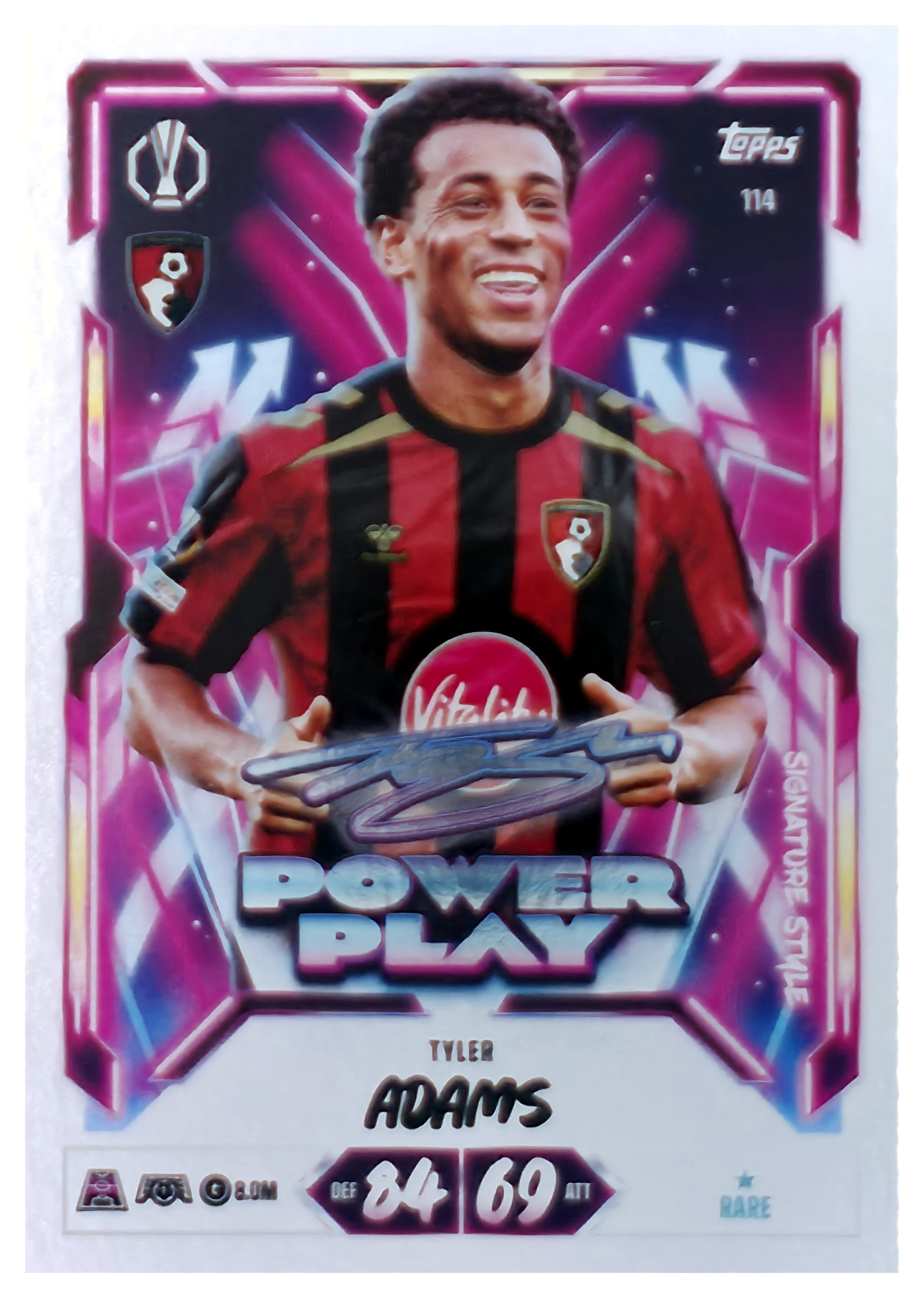 Tyler Adams - Topps Match Attax UEFA Club Competitions Power Play Signature Style 2026-27, Nr. 114 (Art.-Nr. SG107535)