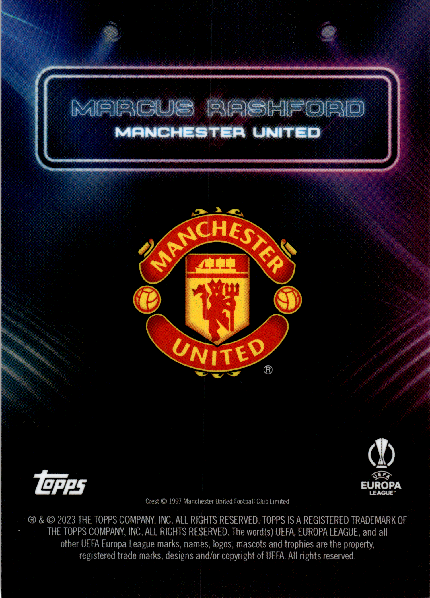 Marcus Rashford - Topps UEFA Club Competitions Showtime 2023-24