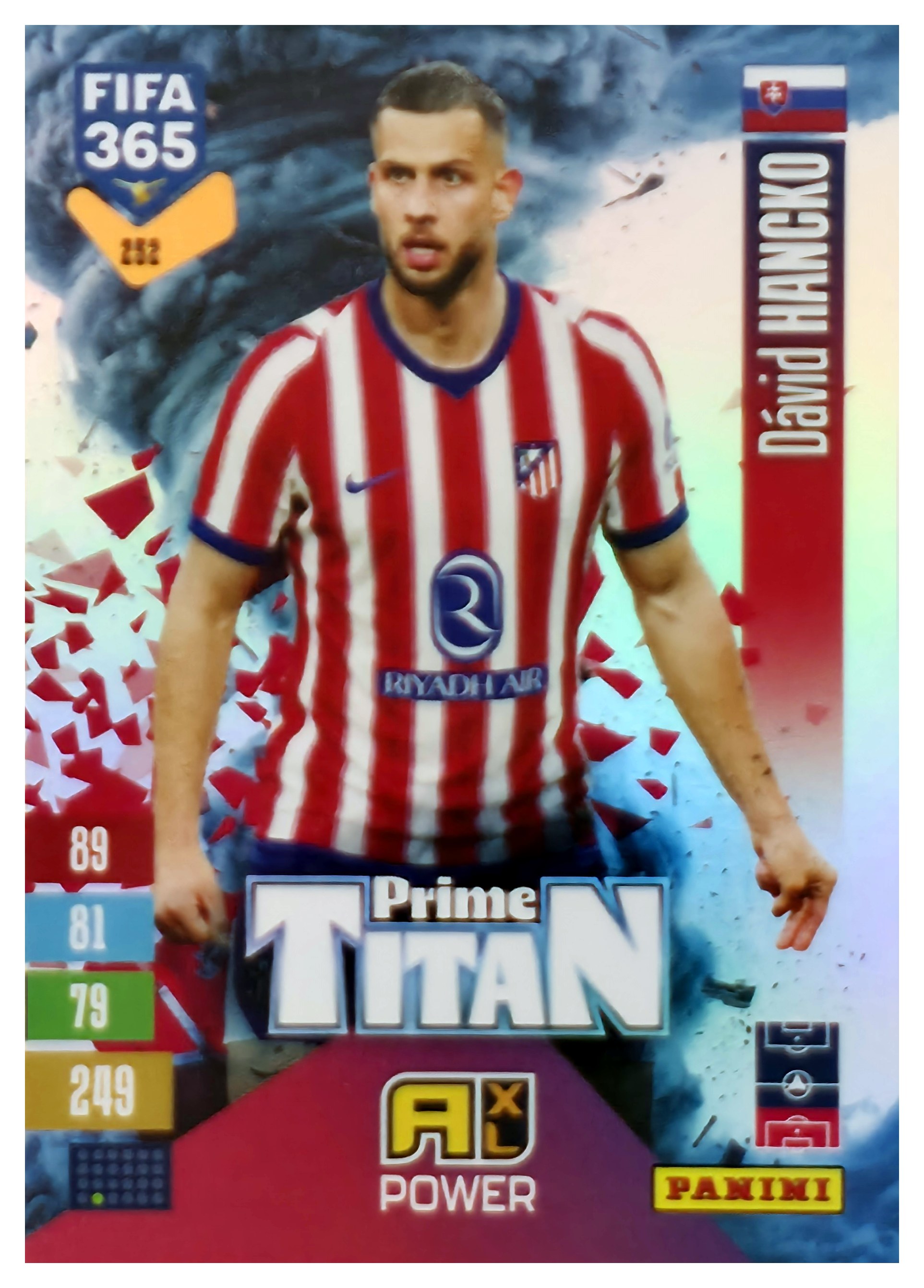 David Hancko - Panini Adrenalyn XL FIFA 365 Prime Titan 2026-27, Nr. 252 – Insert (Art.-Nr. SG110669)