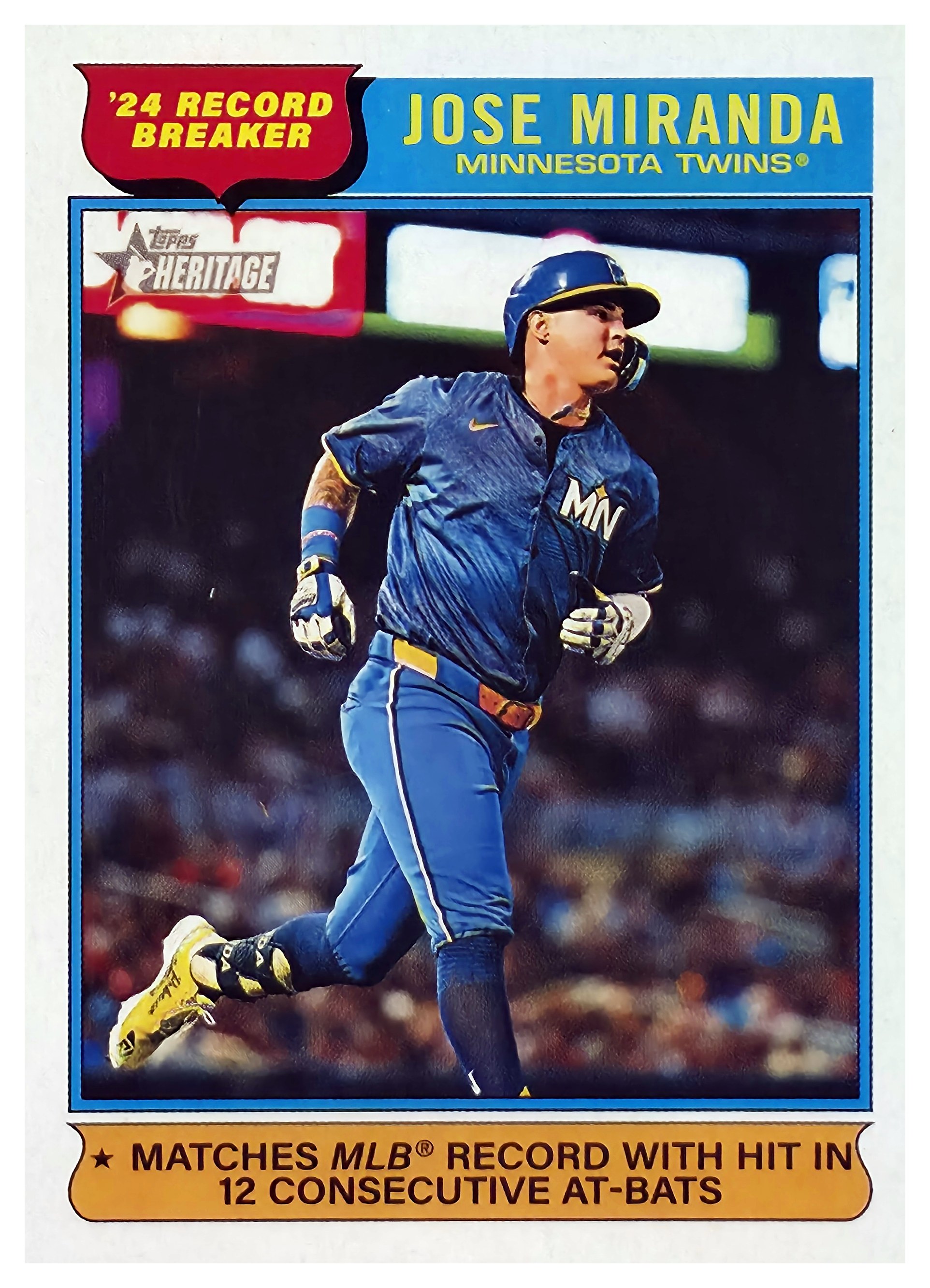 Jose Miranda - Topps Heritage Record Breakers 2025, Nr. 4 (Art.-Nr. SG108750)