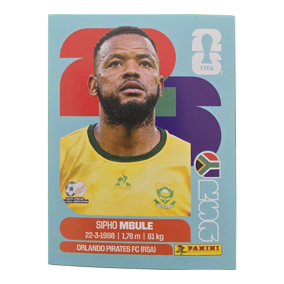 Sipho Mbule - Republik Südafrika, FIFA WM 2026, Nr. RSA16