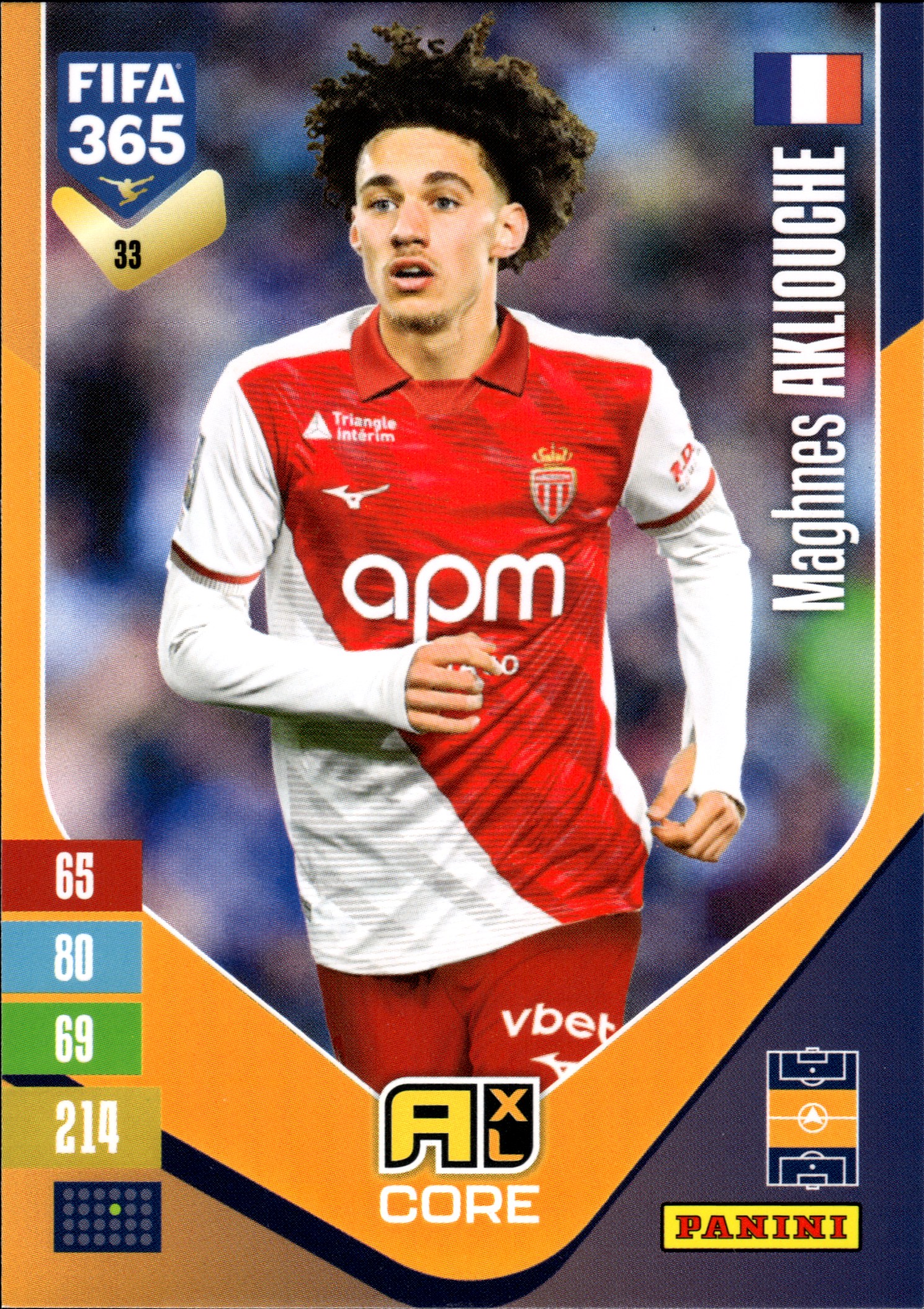 Maghnes Akliouche - Panini Adrenalyn XL FIFA 365 Base Set 2026-27, Nr. 33 (Art.-Nr. SG110222)