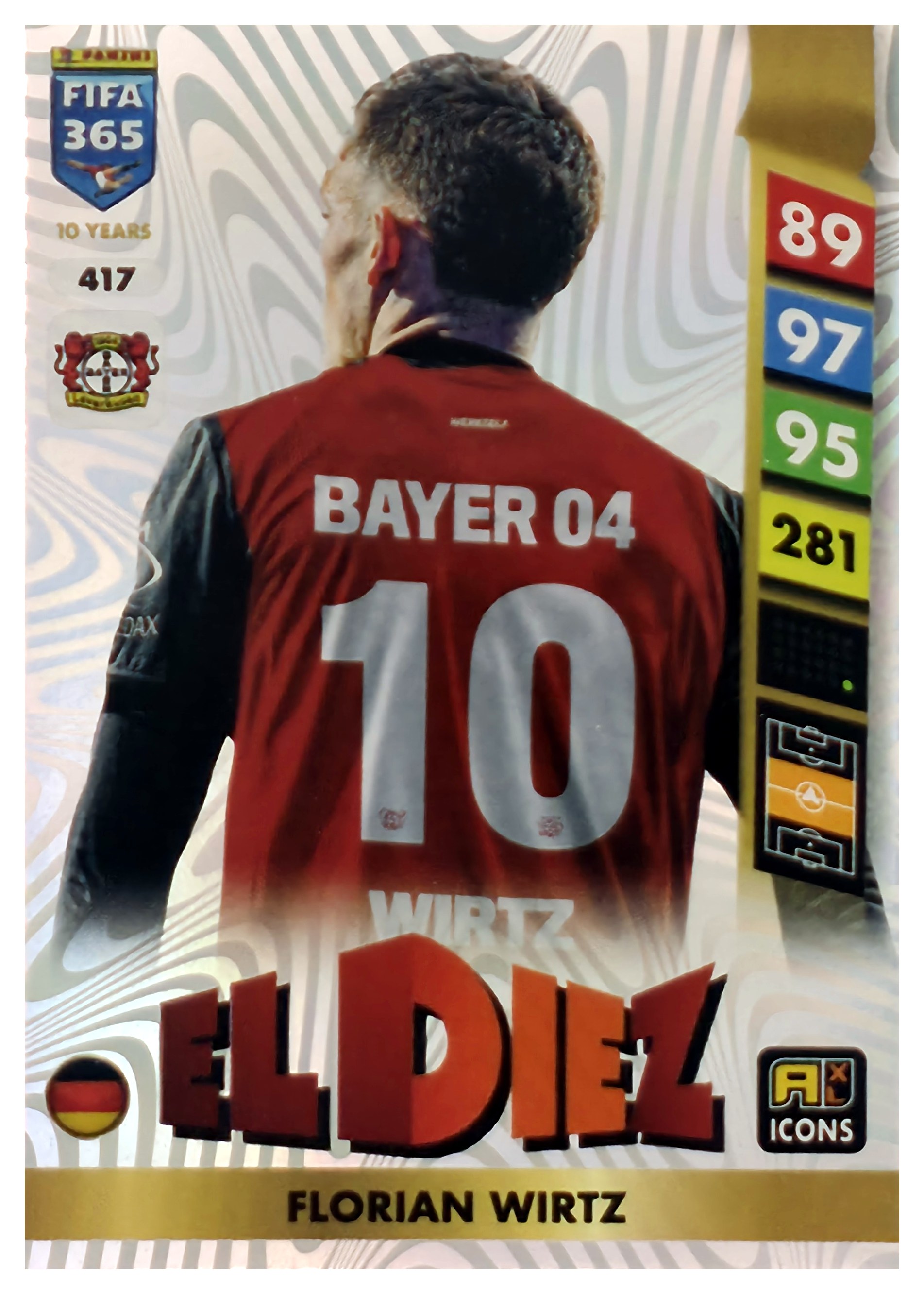 Florian Wirtz - Panini Adrenalyn XL FIFA 365 El Diez 2025, Nr. 417 – Insert (Art.-Nr. SG108218)
