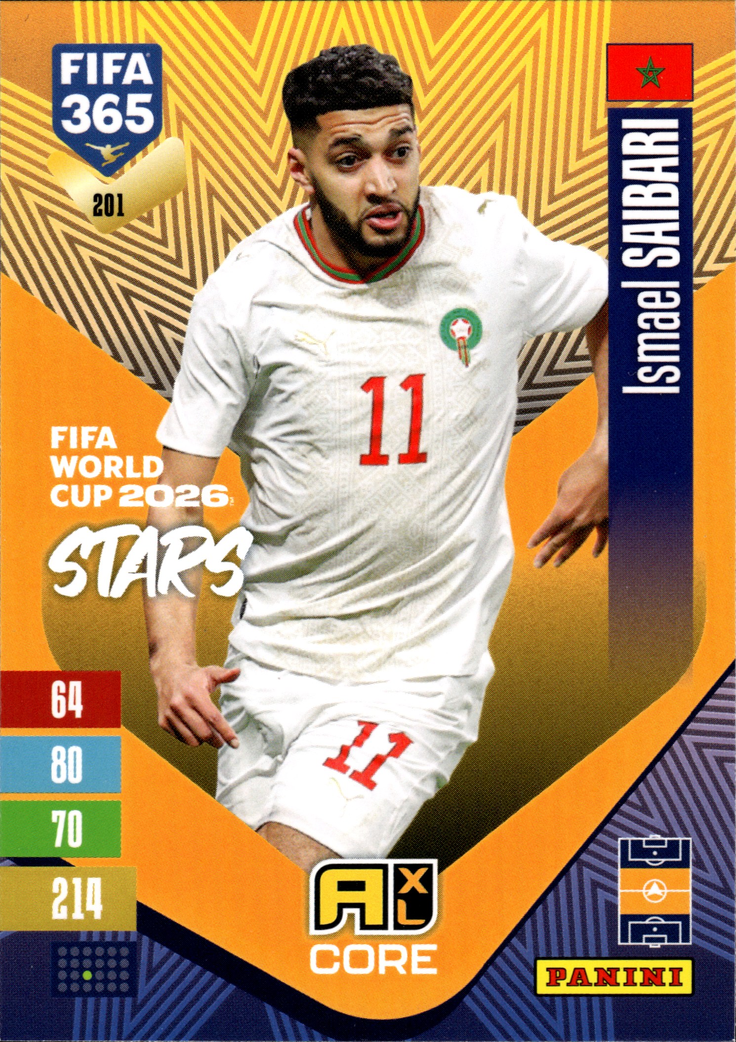 Ismael Saibari - Panini Adrenalyn XL FIFA 365 FIFA World Cup 2026 Stars 2026-27, Nr. 201 (Art.-Nr. SG110244)