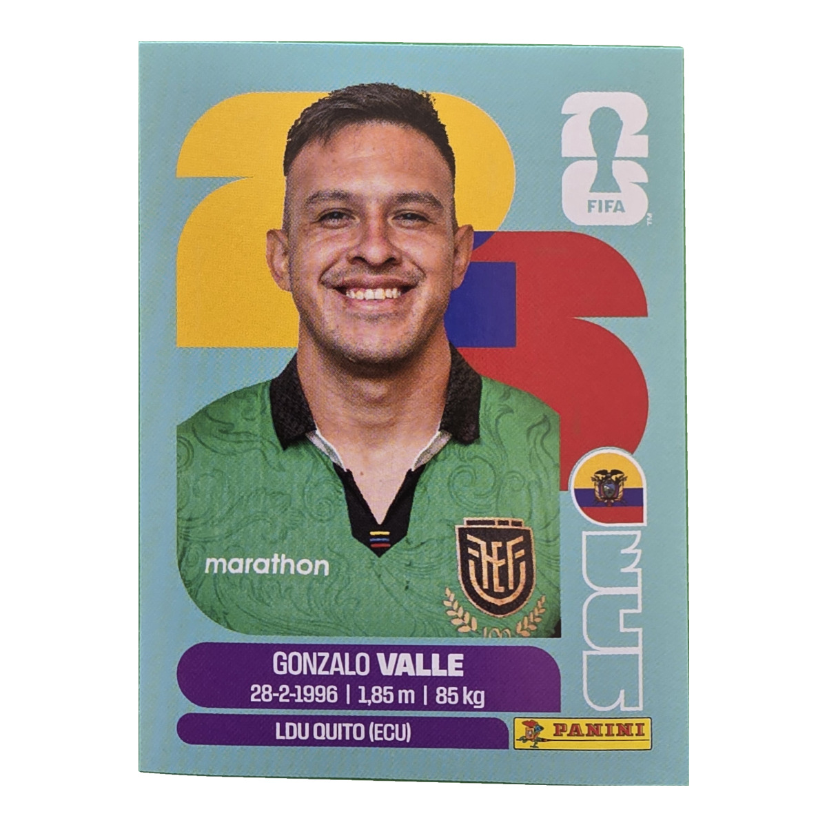 Gonzalo Valle - Ecuador, FIFA WM 2026, Nr. ECU3