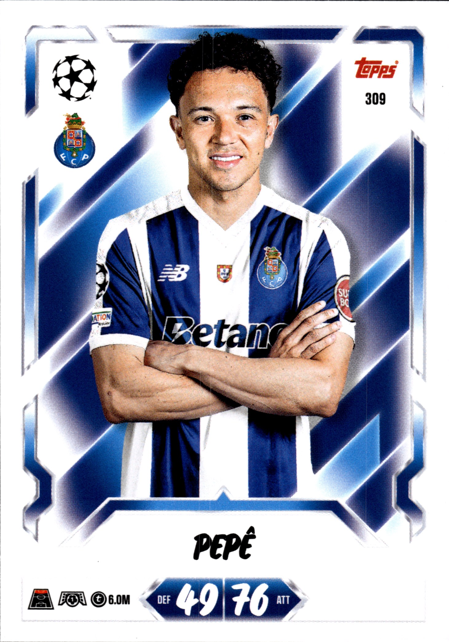 Pepê - Topps Match Attax UEFA Club Competitions Base Set 2026-27, Nr. 309 (Art.-Nr. SG107346)