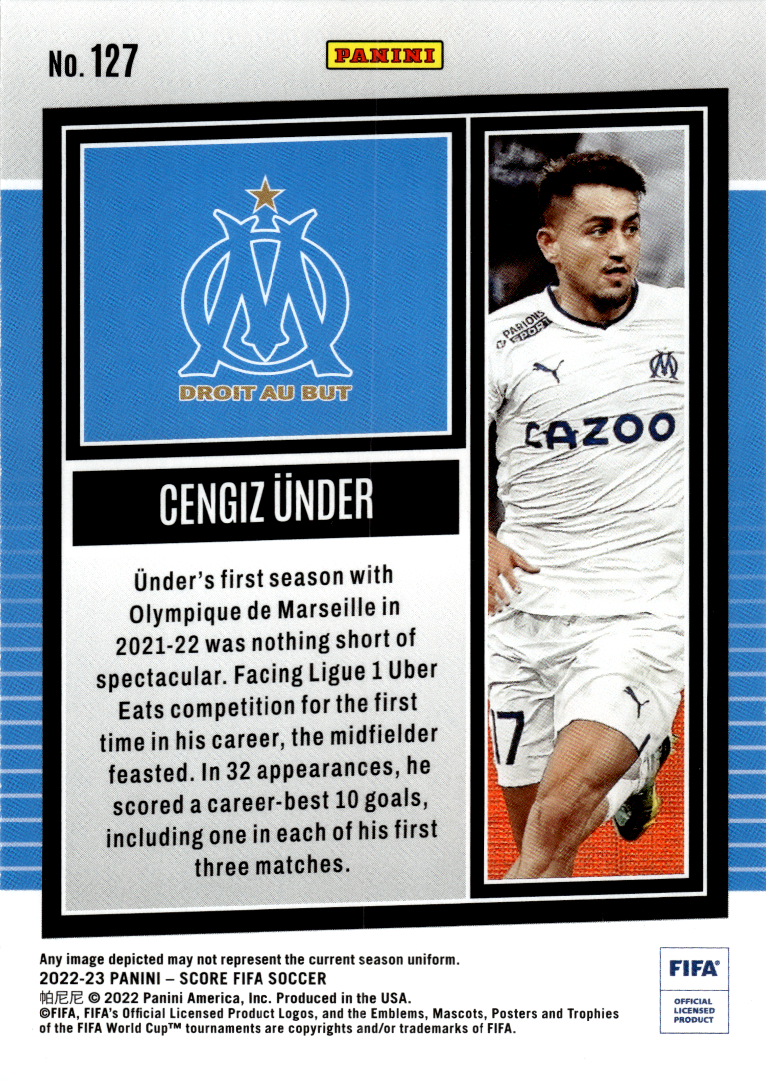 Cengiz Ünder - Panini Score FIFA Soccer 2022-23, Nr. 127