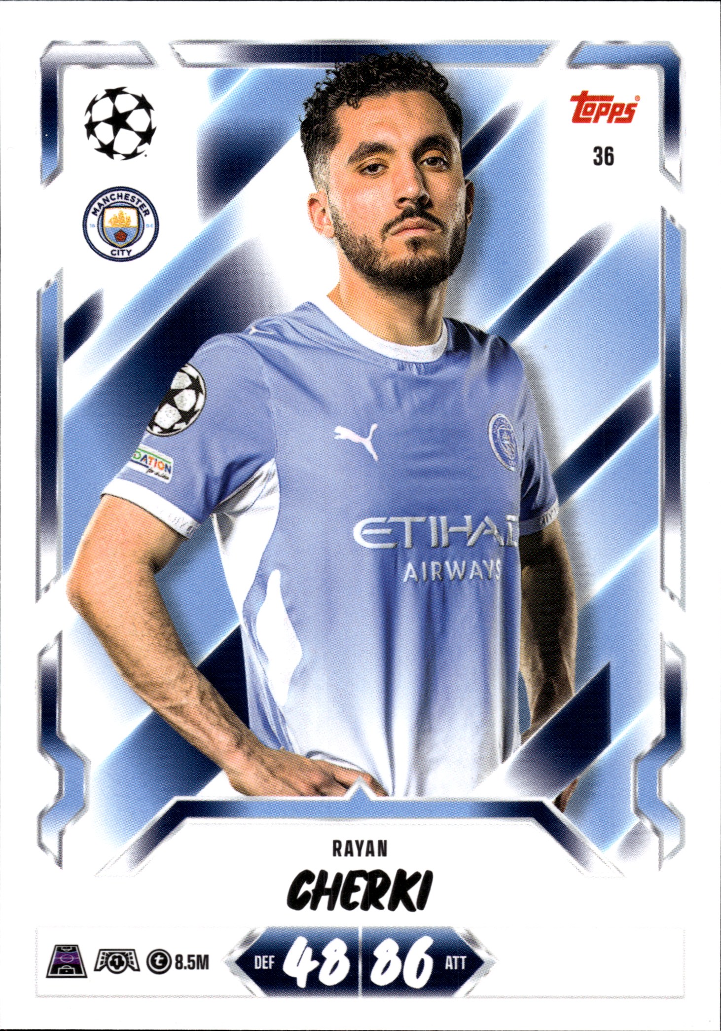 Rayan Cherki - Topps Match Attax UEFA Club Competitions Base Set 2026-27, Nr. 36 (Art.-Nr. SG107372)