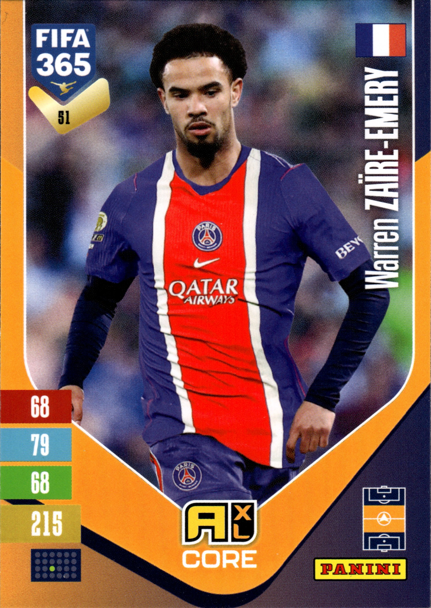 Warren Zaïre-Emery - Panini Adrenalyn XL FIFA 365 Base Set 2026-27, Nr. 51 (Art.-Nr. SG110129)