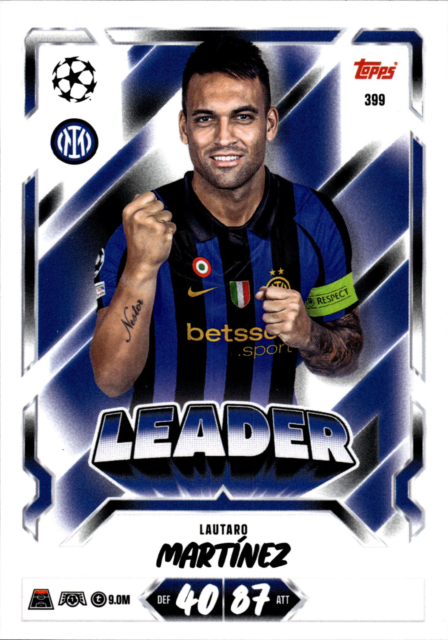 Lautaro Martínez - Topps Match Attax UEFA Club Competitions Leader 2026-27, Nr. 399 (Art.-Nr. SG107305)