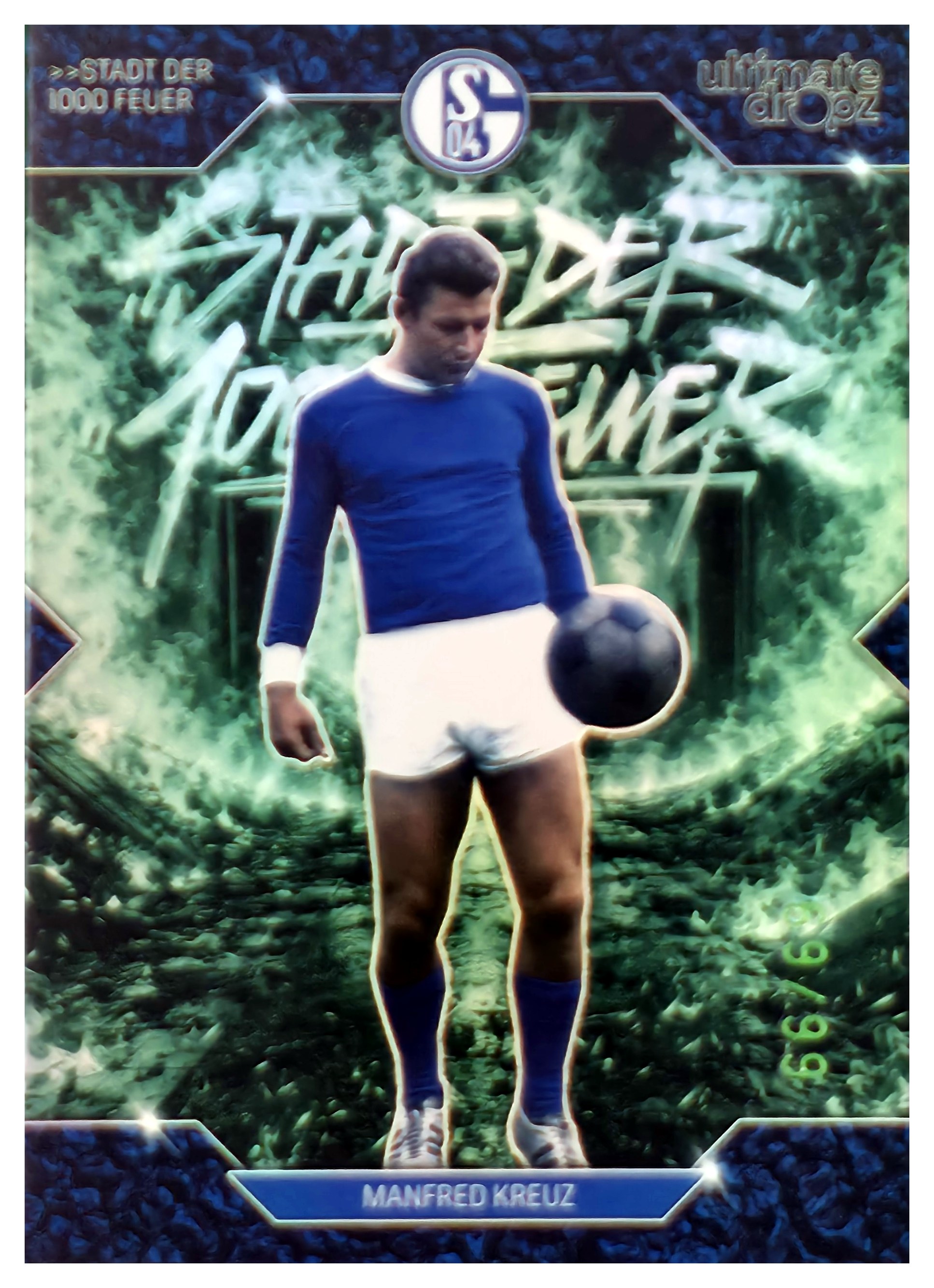Manfred Kreuz - Ultimate Dropz FC Schalke 04 Stadt der 1000 Feuer 2025-26 (Nummeriert, Green)