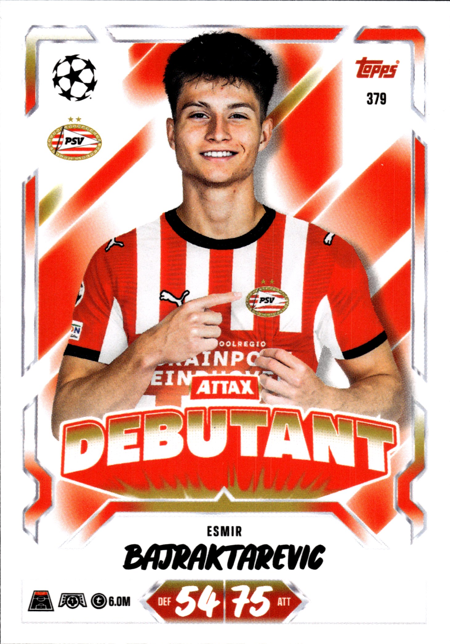 Esmir Bajraktarevic - Topps Match Attax UEFA Club Competitions Attax Debutant 2026-27, Nr. 379 (Art.-Nr. SG107317)