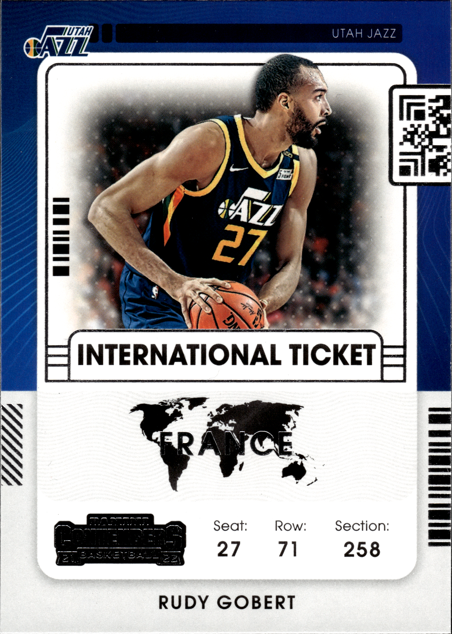 Rudy Gobert - Panini Contenders International Ticket 2021-22, Nr. 16 (Art.-Nr. SG103505)
