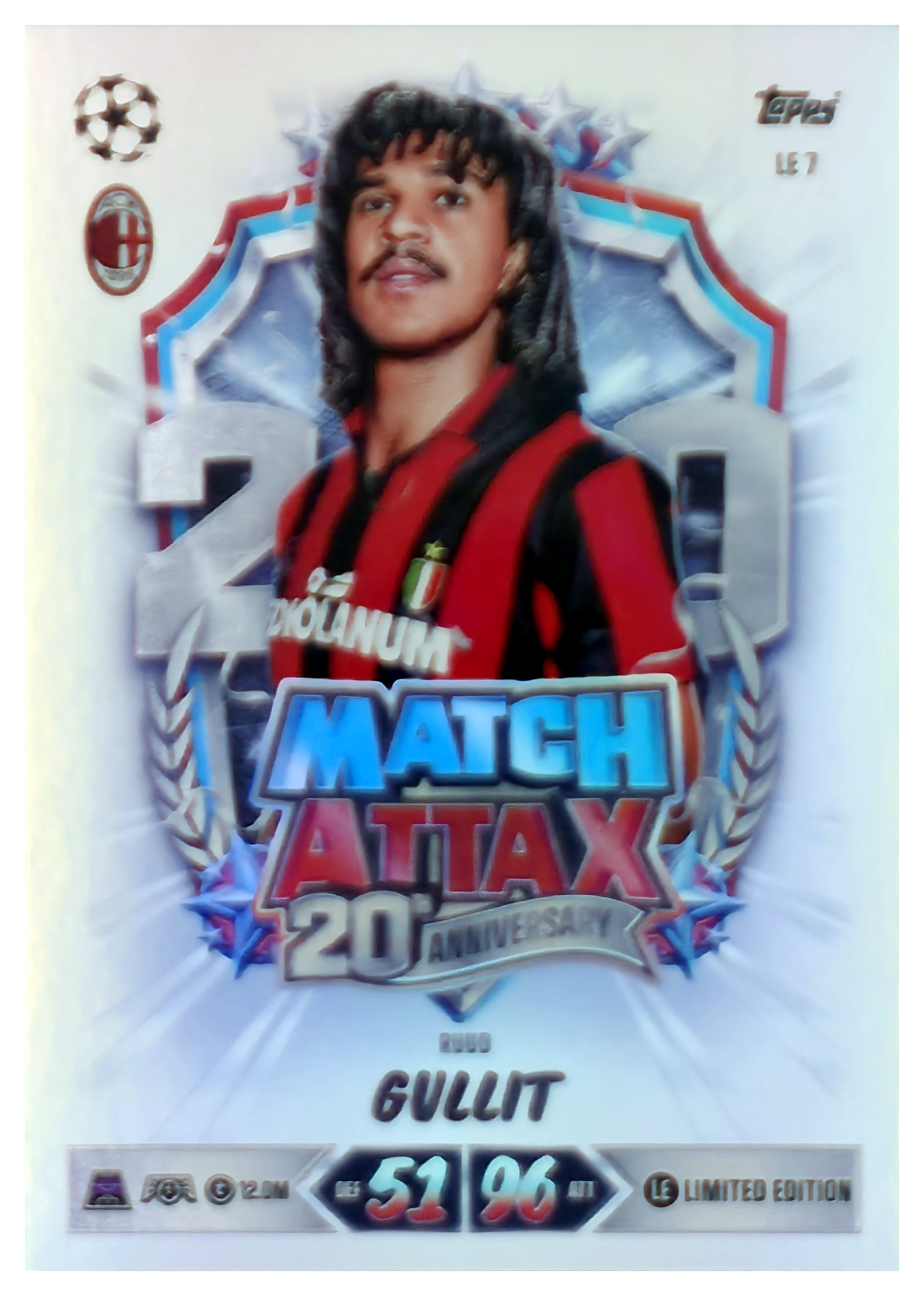 Ruud Gullit - Topps Match Attax UEFA Club Competitions 20th Anniversary Legends 2026-27, Nr. LE 7 (Art.-Nr. SG107677)