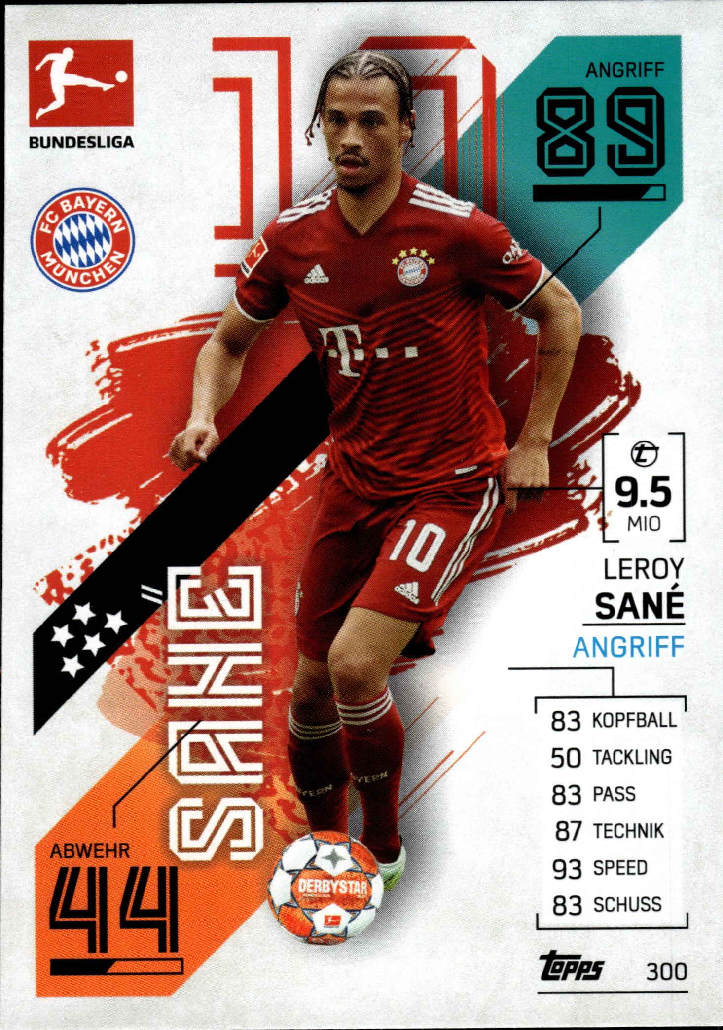 Leroy Sané - Topps Match Attax Bundesliga 2021-22, Nr. 300 (Art.-Nr. SG103026)