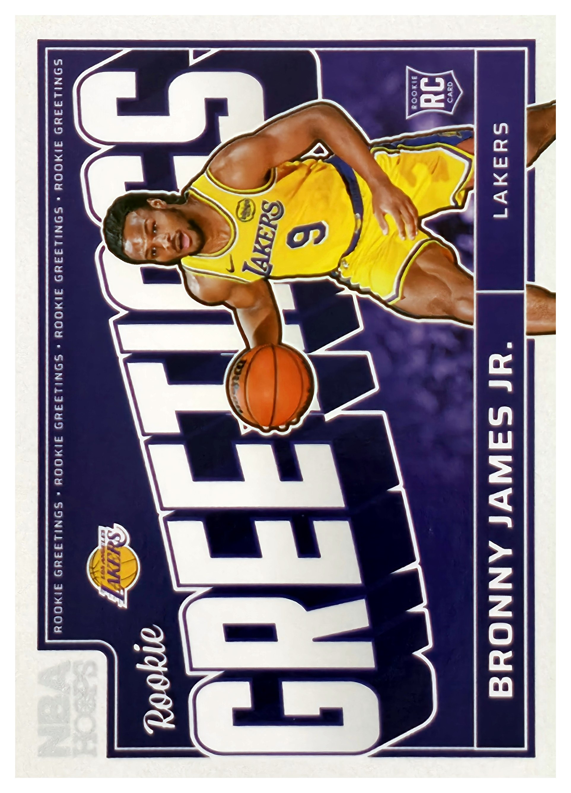 Bronny James Jr. - Panini Hoops Rookie Greetings 2024-25, Nr. 6 – Rookie Card (Art.-Nr. SG109081)