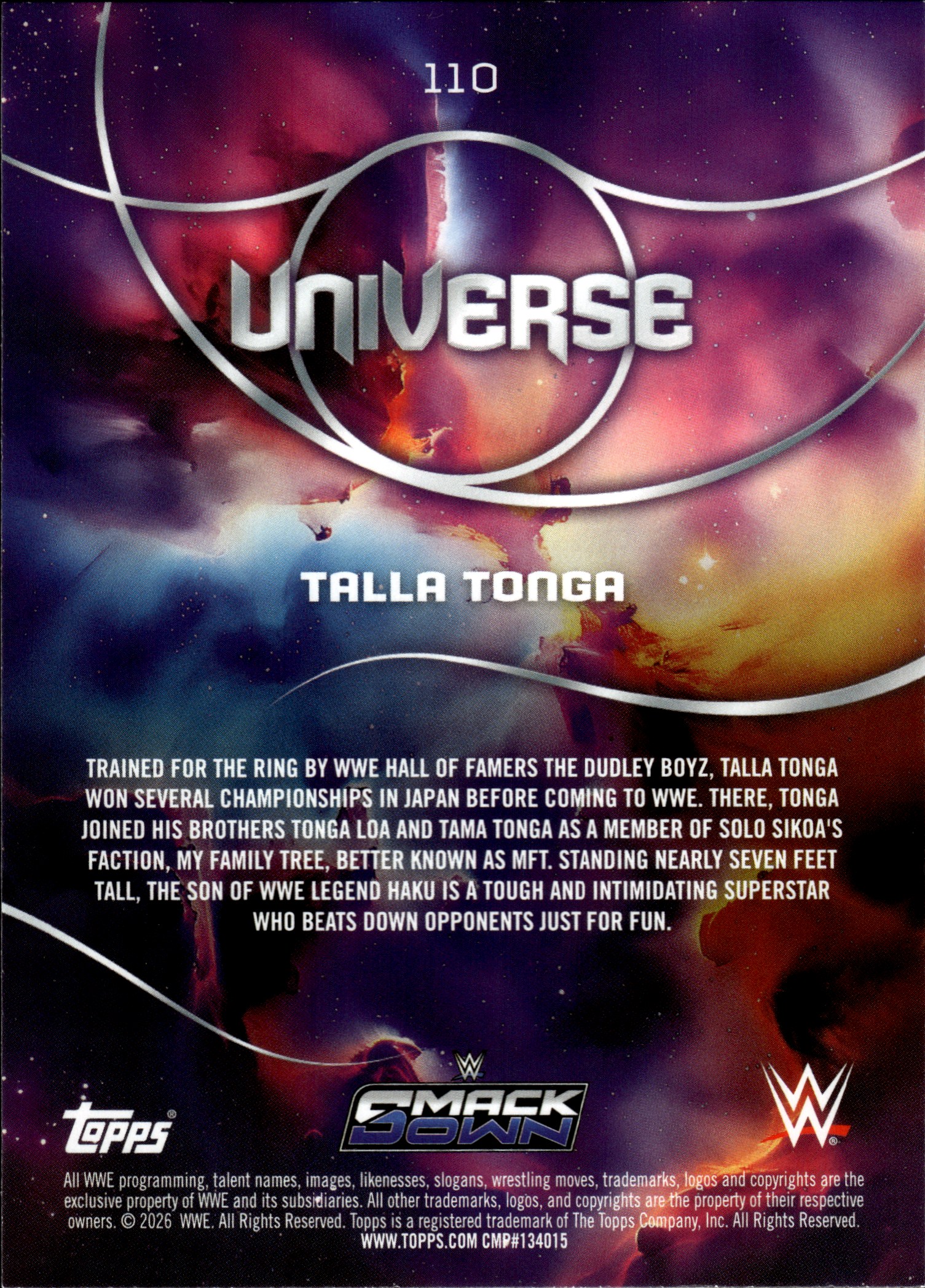 Talla Tonga - Topps WWE Universe Base Set 2026, Nr. 110 – Rookie Card