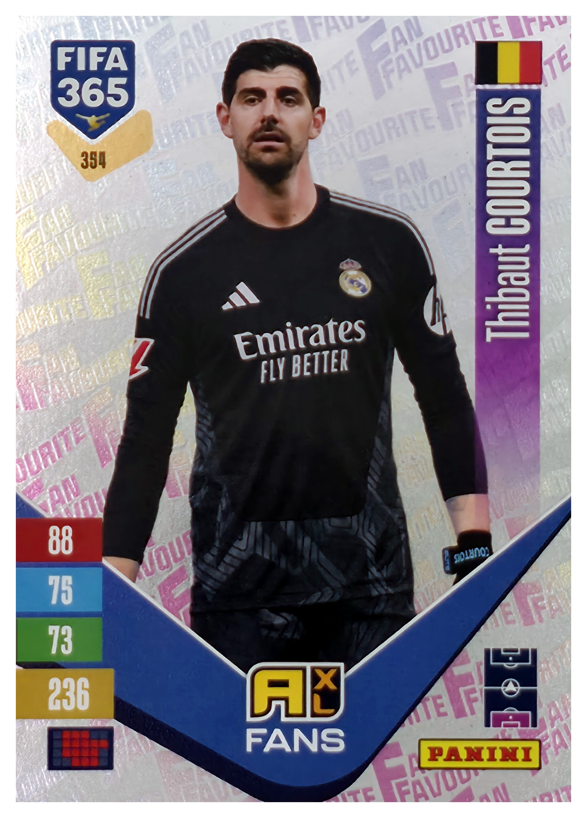 Thibaut Courtois - Panini Adrenalyn XL FIFA 365 Fan Favourites 2026-27, Nr. 354 – Insert (Art.-Nr. SG110496)