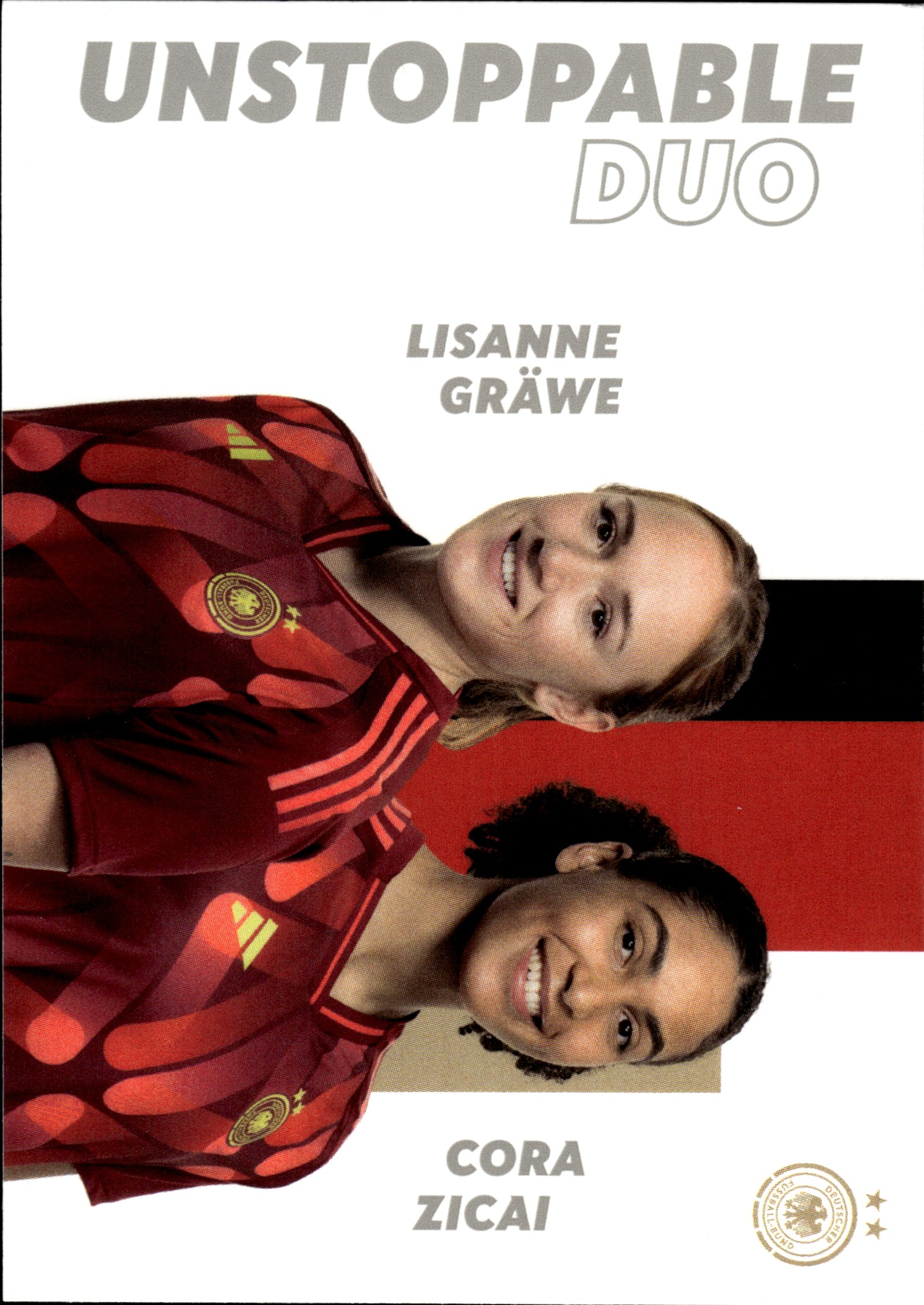 Lisanne Gräwe & Cora Zicai - Panini DFB-Frauen Team-Set Unstoppable Duo 2025, Nr. DUO-09 – Insert (Art.-Nr. SG109845)