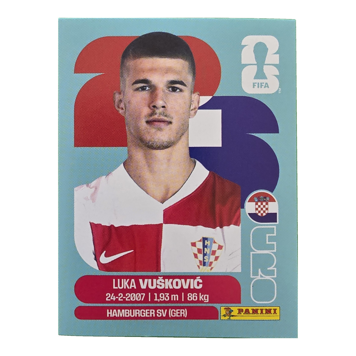 Luka Vušković - Kroatien, FIFA WM 2026, Nr. CRO6