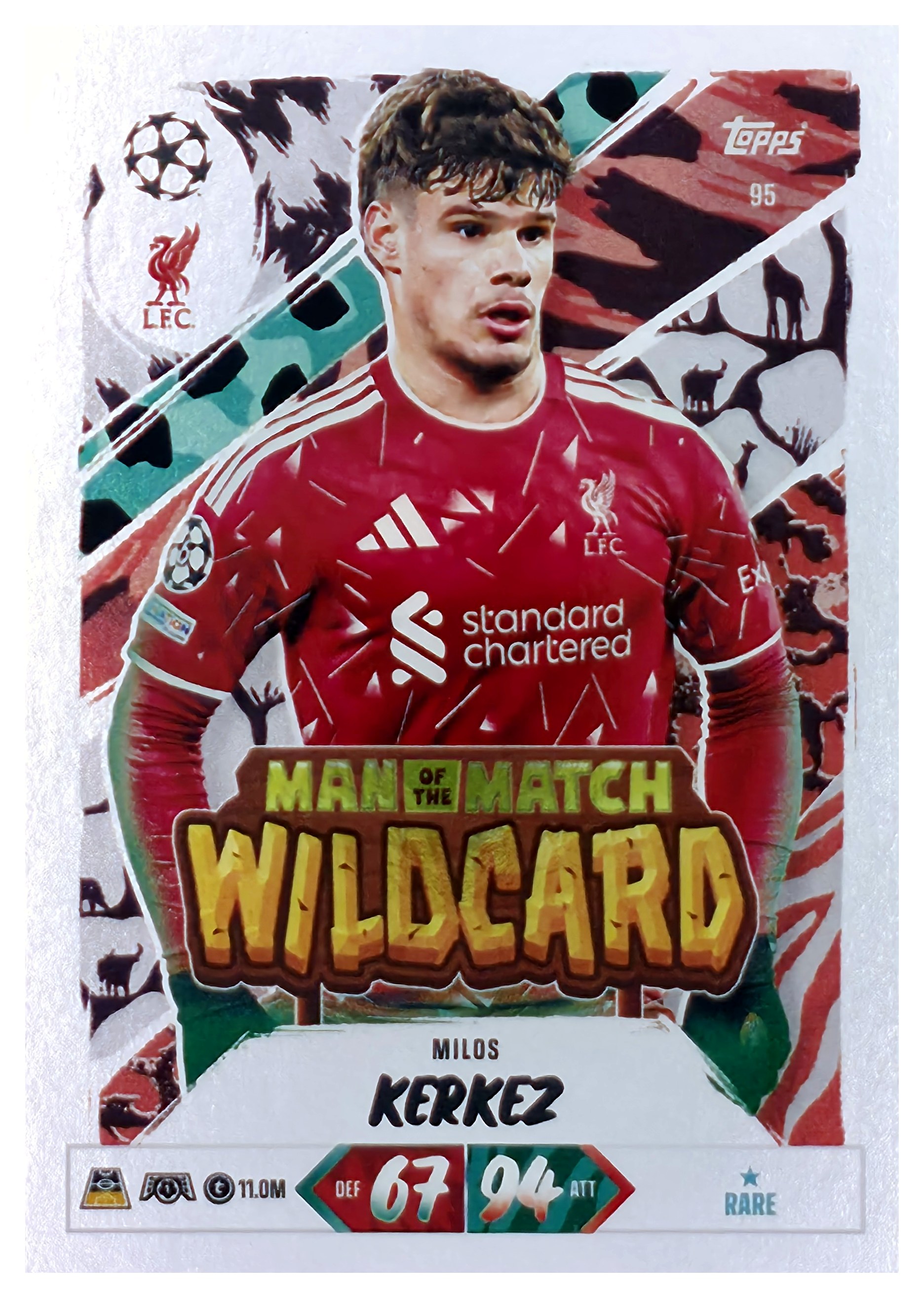 Milos Kerkez - Topps Match Attax UEFA Club Competitions Man of the Match Wildcard 2026-27, Nr. 95 (Art.-Nr. SG107456)