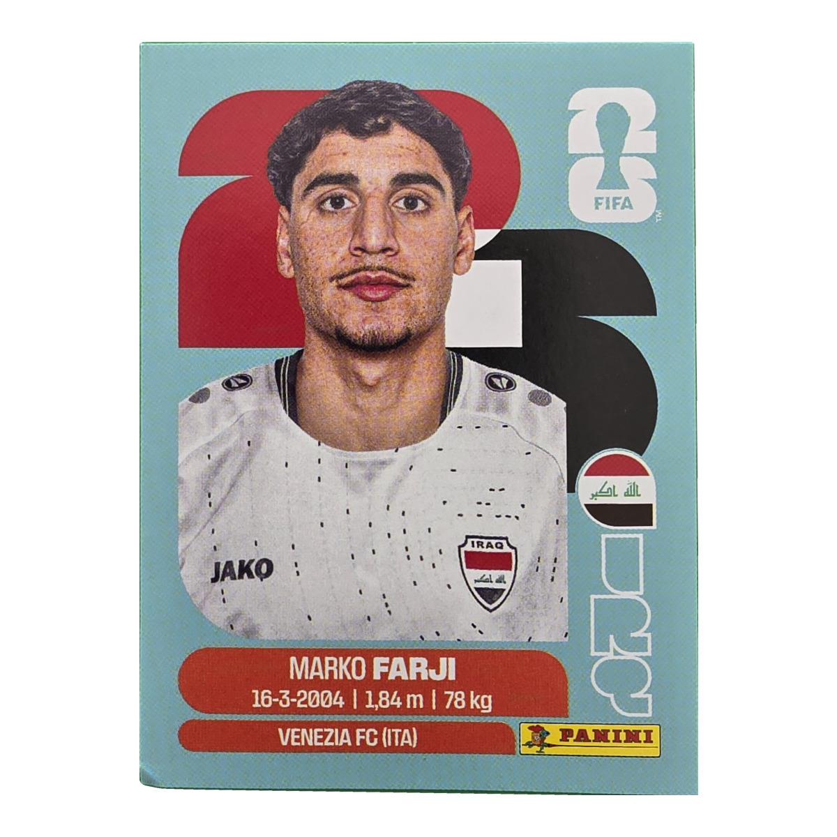 Marko Farji - Irak, FIFA WM 2026, Nr. IRQ16