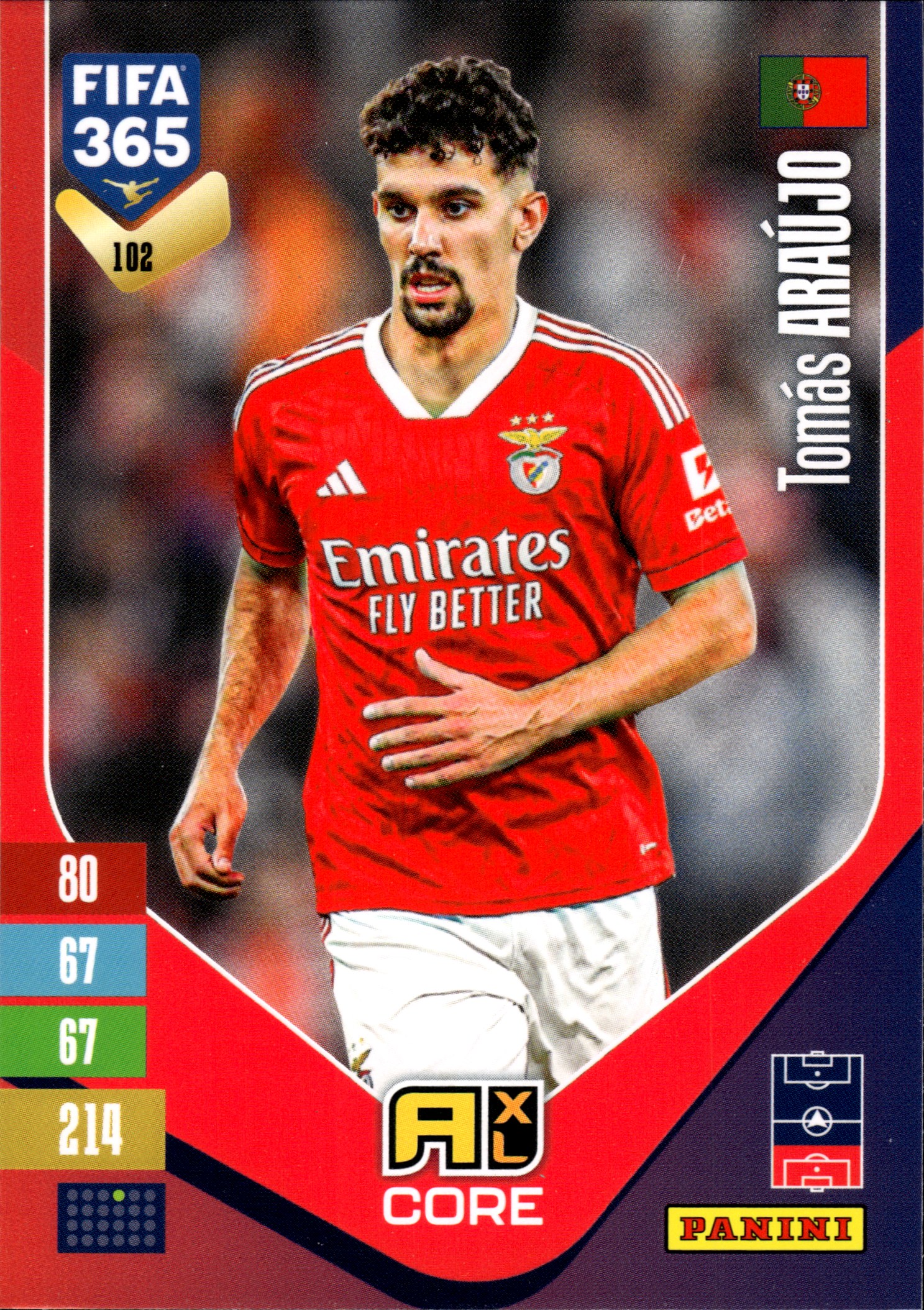 Tomás Araújo - Panini Adrenalyn XL FIFA 365 Base Set 2026-27, Nr. 102 (Art.-Nr. SG110151)