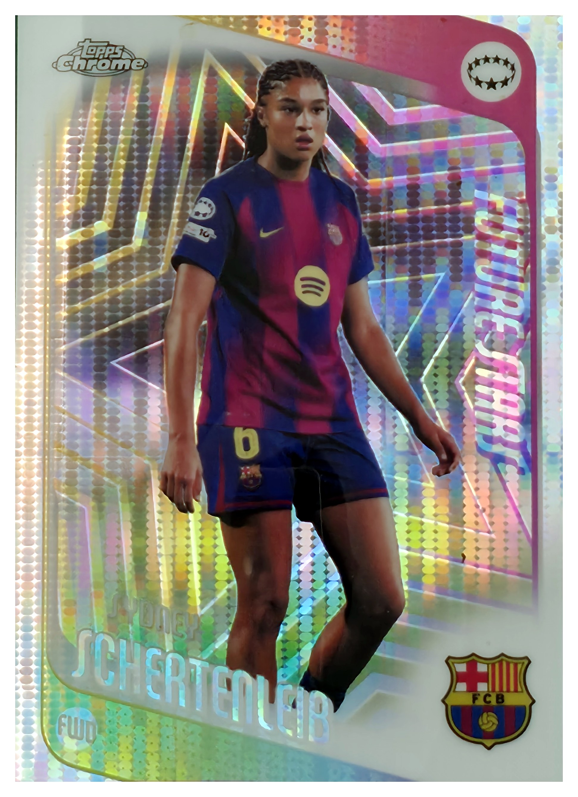 Sydney Schertenleib - Topps Chrome UEFA Women's Champions League Future Stars 2025-26, Nr. 55 – RayWave Refractor, Insert (Art.-Nr. SG110930)
