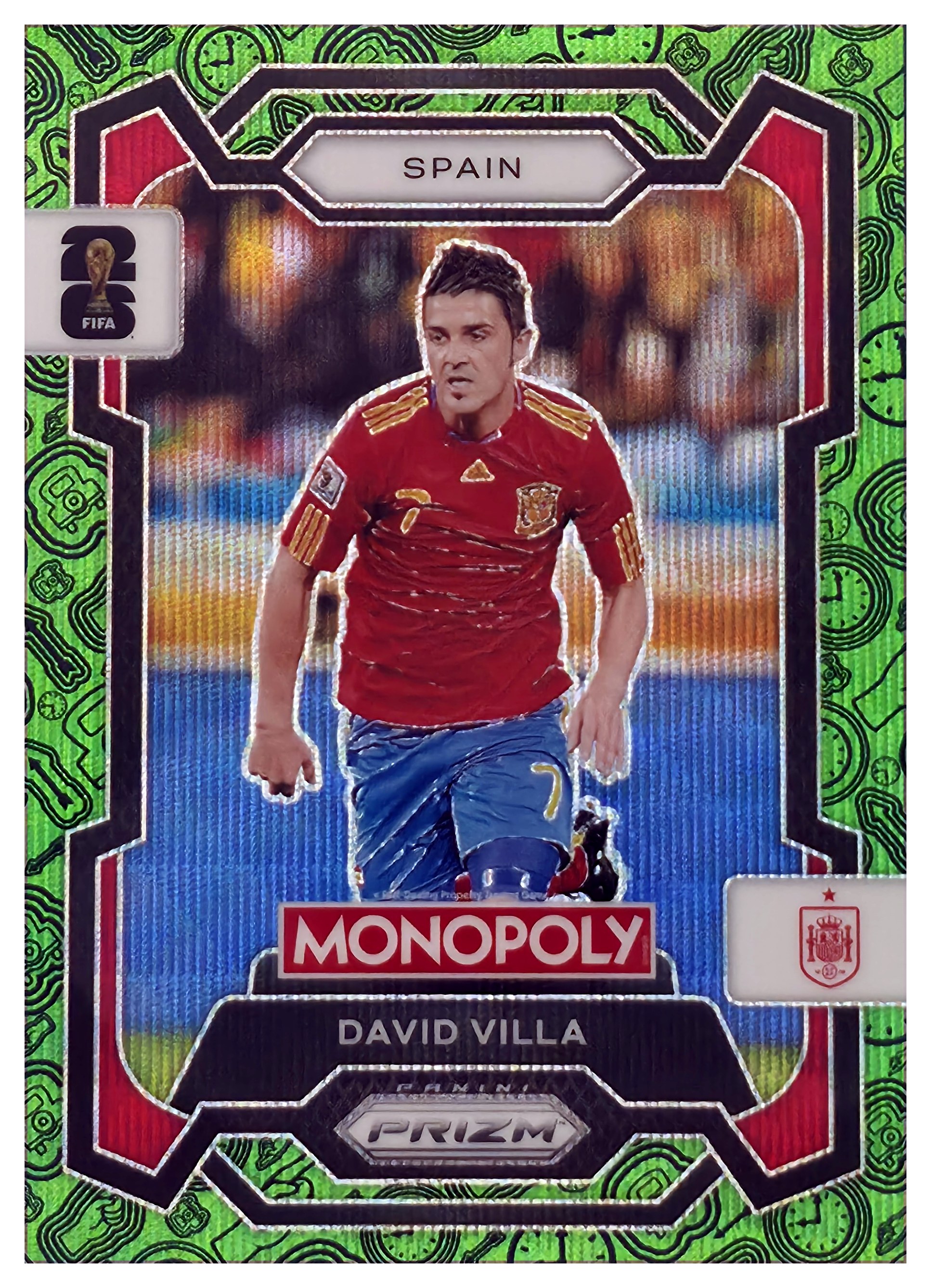 David Villa - Panini Prizm Monopoly FIFA World Cup Base Set 2026, Nr. 44 – Green Wave (Art.-Nr. SG109116)