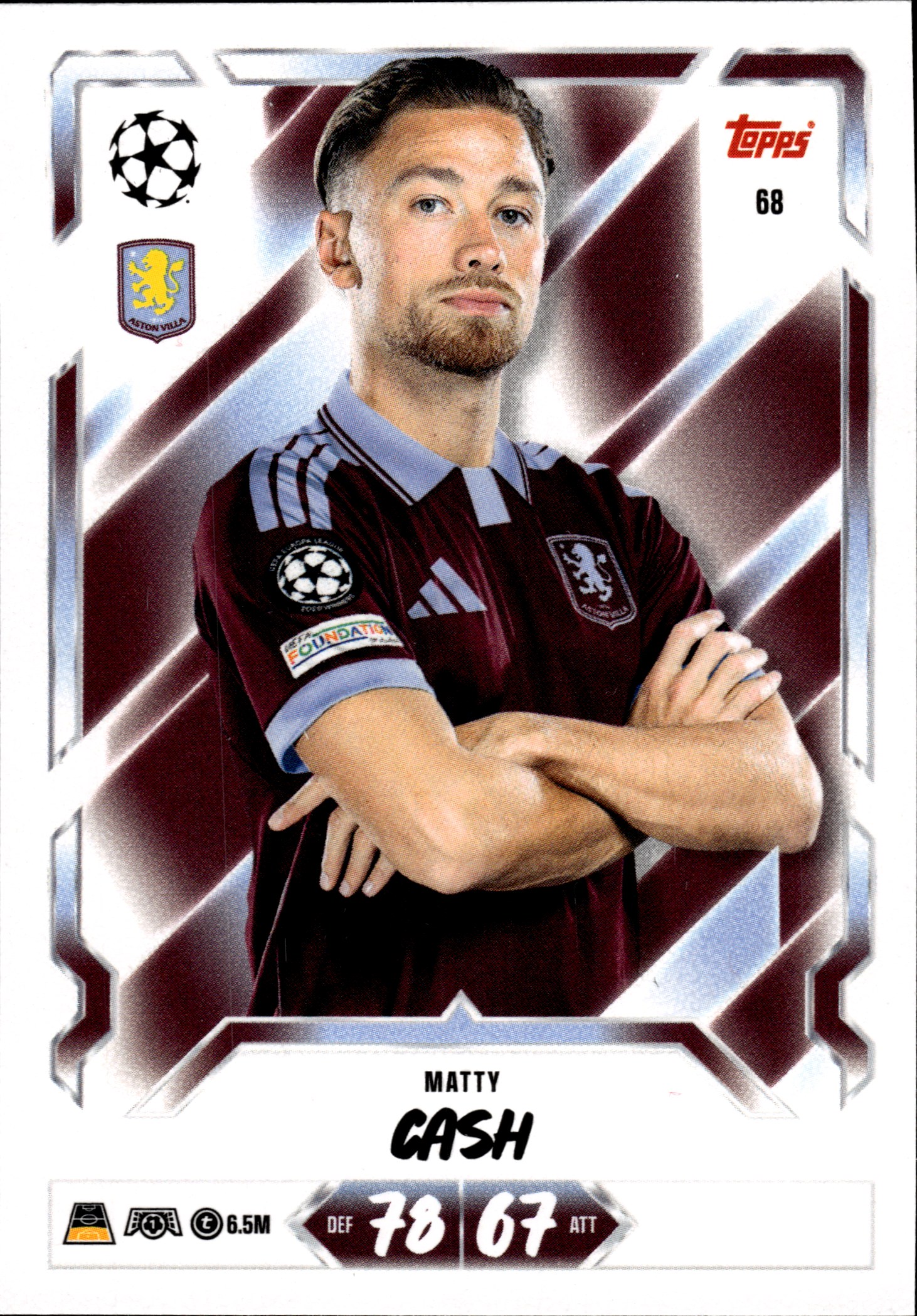 Matty Cash - Topps Match Attax UEFA Club Competitions Base Set 2026-27, Nr. 68 (Art.-Nr. SG107045)