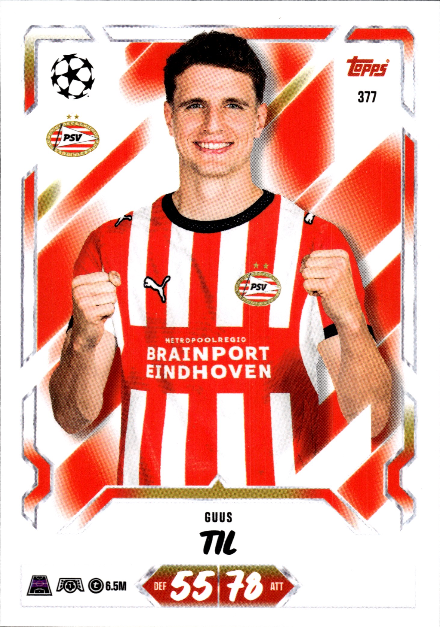 Guus Til - Topps Match Attax UEFA Club Competitions Base Set 2026-27, Nr. 377 (Art.-Nr. SG107307)