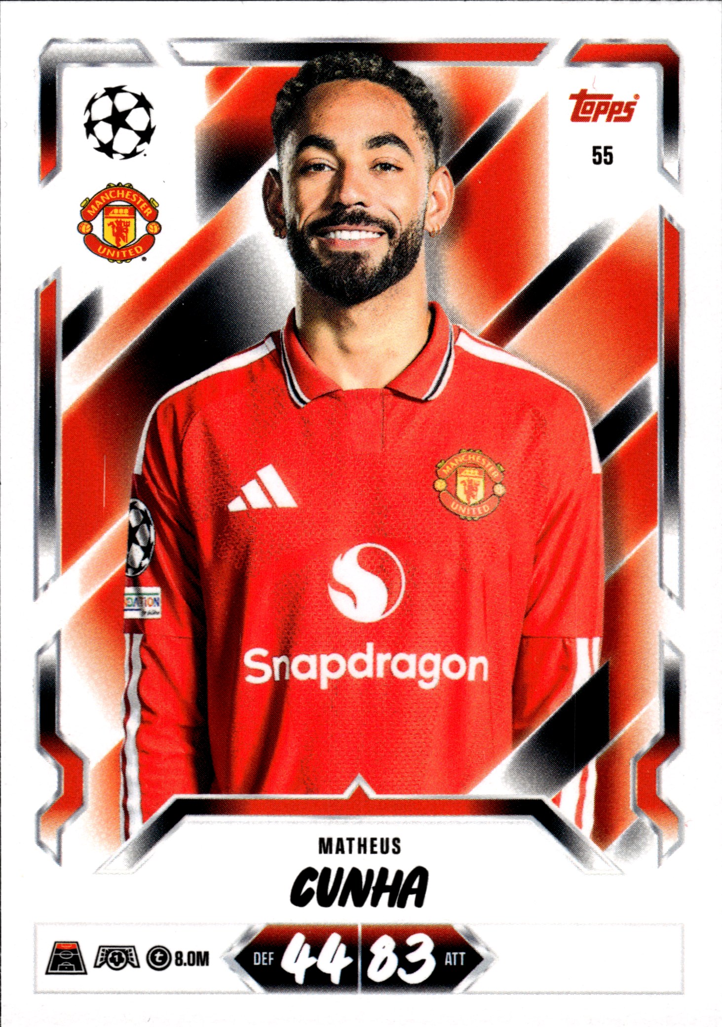 Matheus Cunha - Topps Match Attax UEFA Club Competitions Base Set 2026-27, Nr. 55 (Art.-Nr. SG107050)