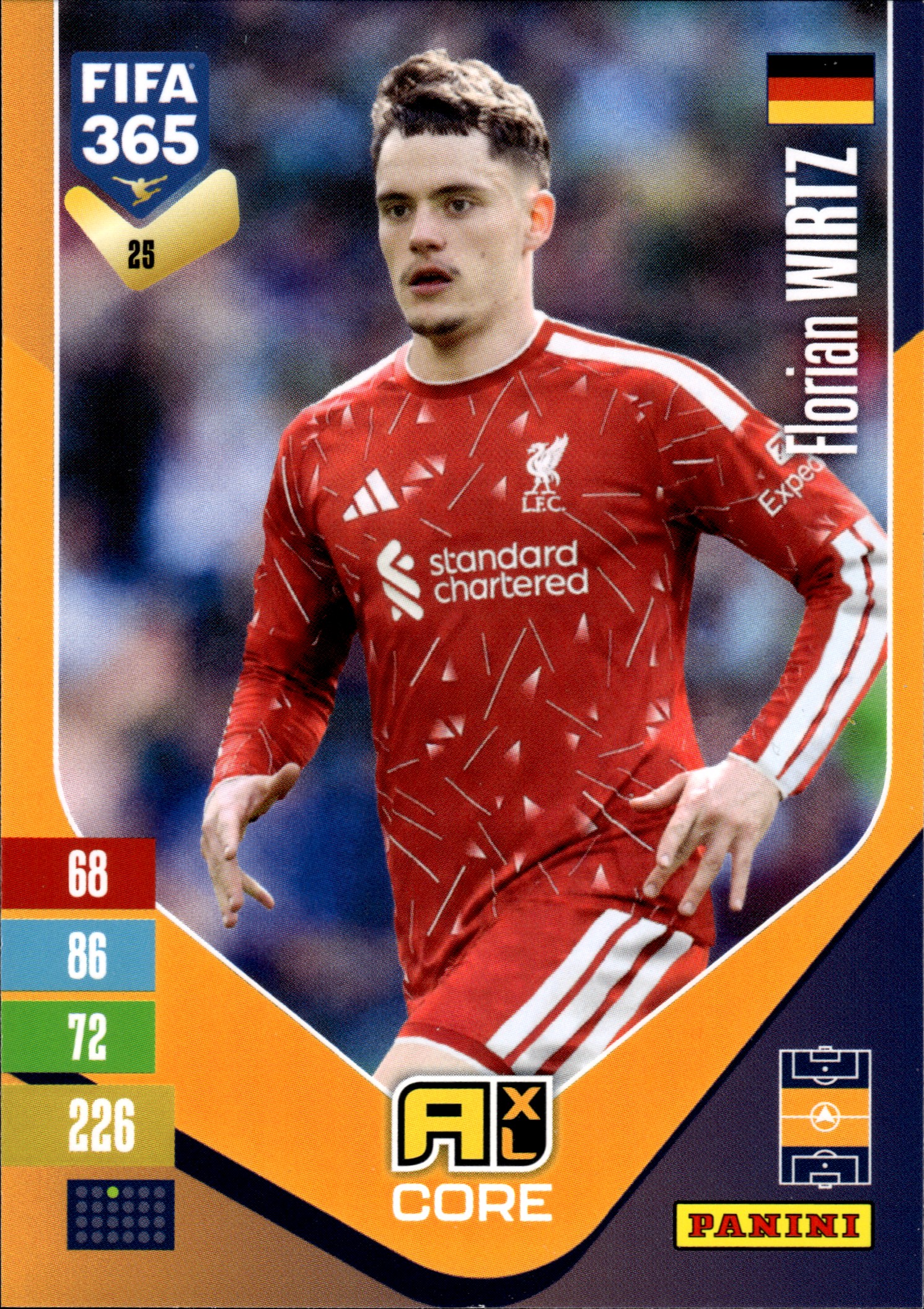 Florian Wirtz - Panini Adrenalyn XL FIFA 365 Base Set 2026-27, Nr. 25 (Art.-Nr. SG110200)