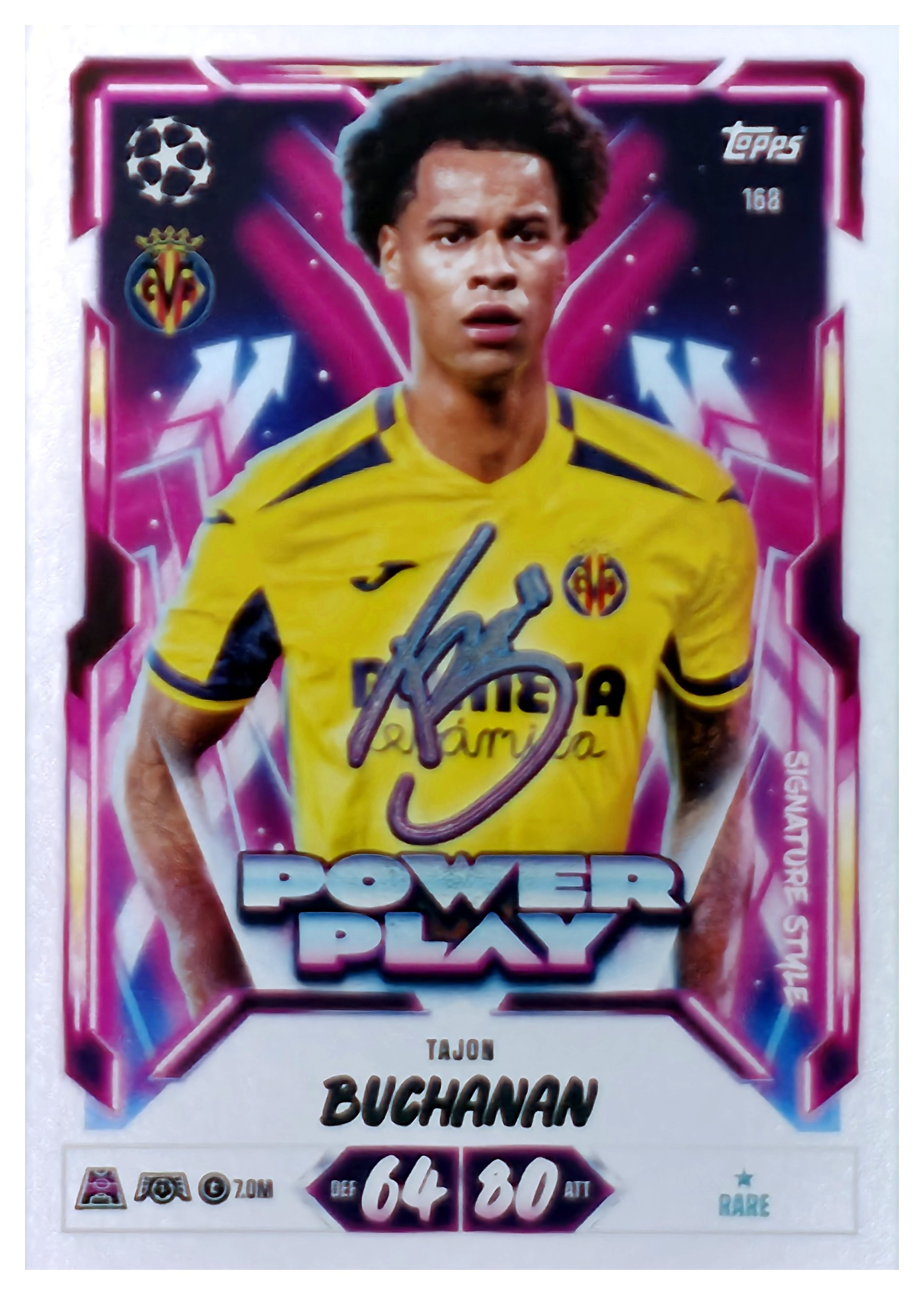 Tajon Buchanan - Topps Match Attax UEFA Club Competitions Power Play Signature Style 2026-27, Nr. 168 (Art.-Nr. SG107521)