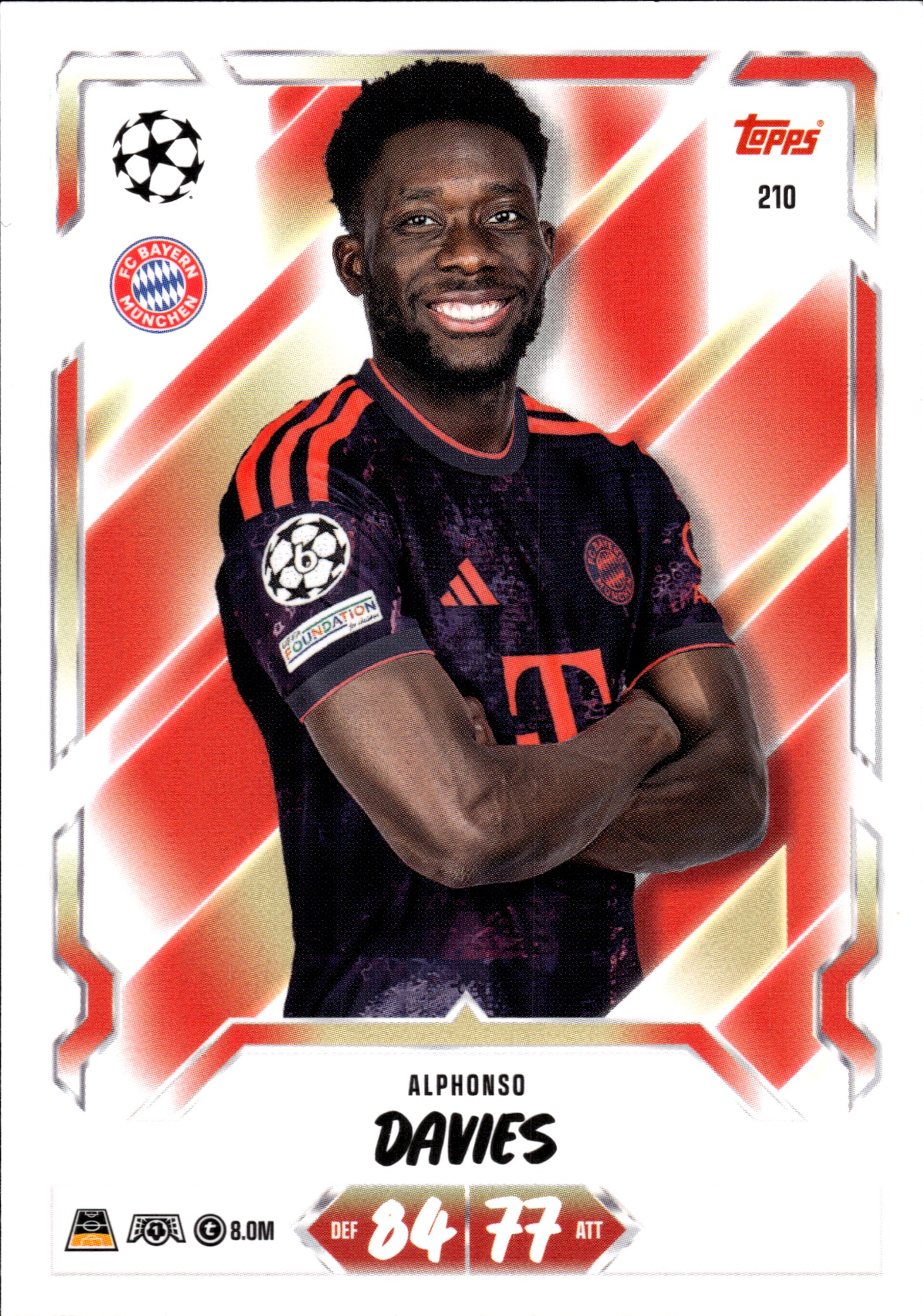 Alphonso Davies - Topps Match Attax UEFA Club Competitions Base Set 2026-27, Nr. 210 (Art.-Nr. SG107180)