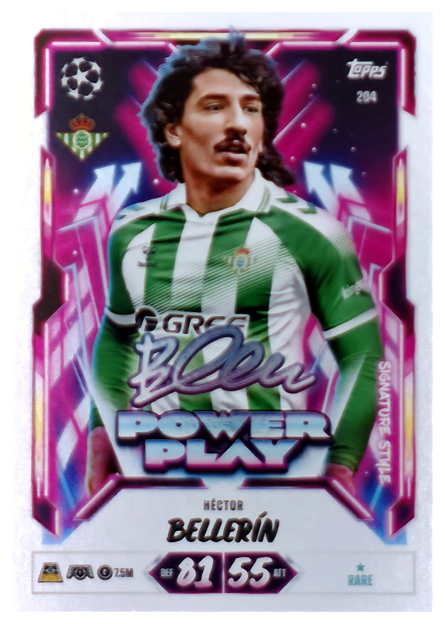 Héctor Bellerín - Topps Match Attax UEFA Club Competitions Power Play Signature Style 2026-27, Nr. 204 (Art.-Nr. SG107563)