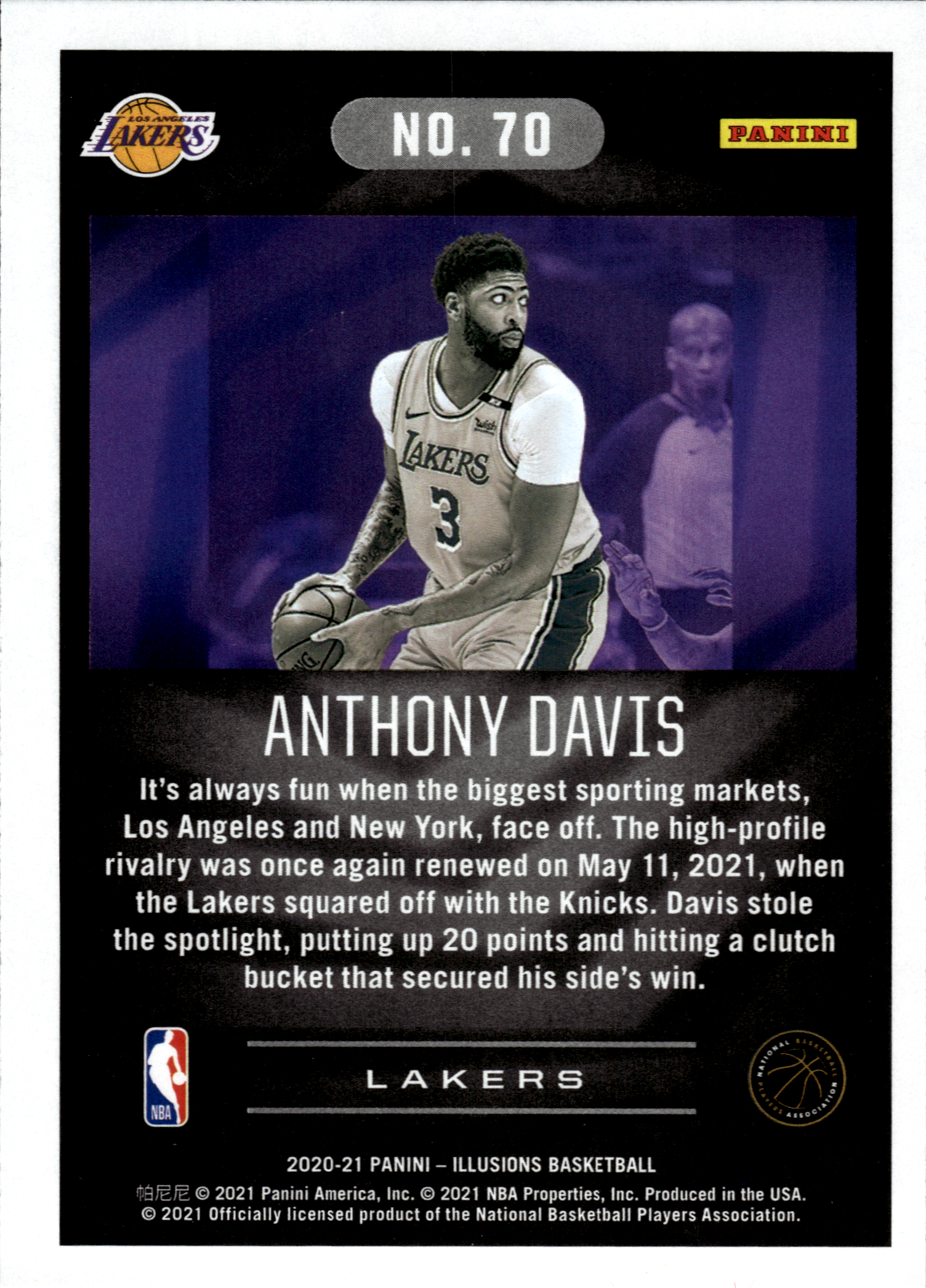 Anthony Davis - Panini Illusions Base Set 2020-21, Nr. 70
