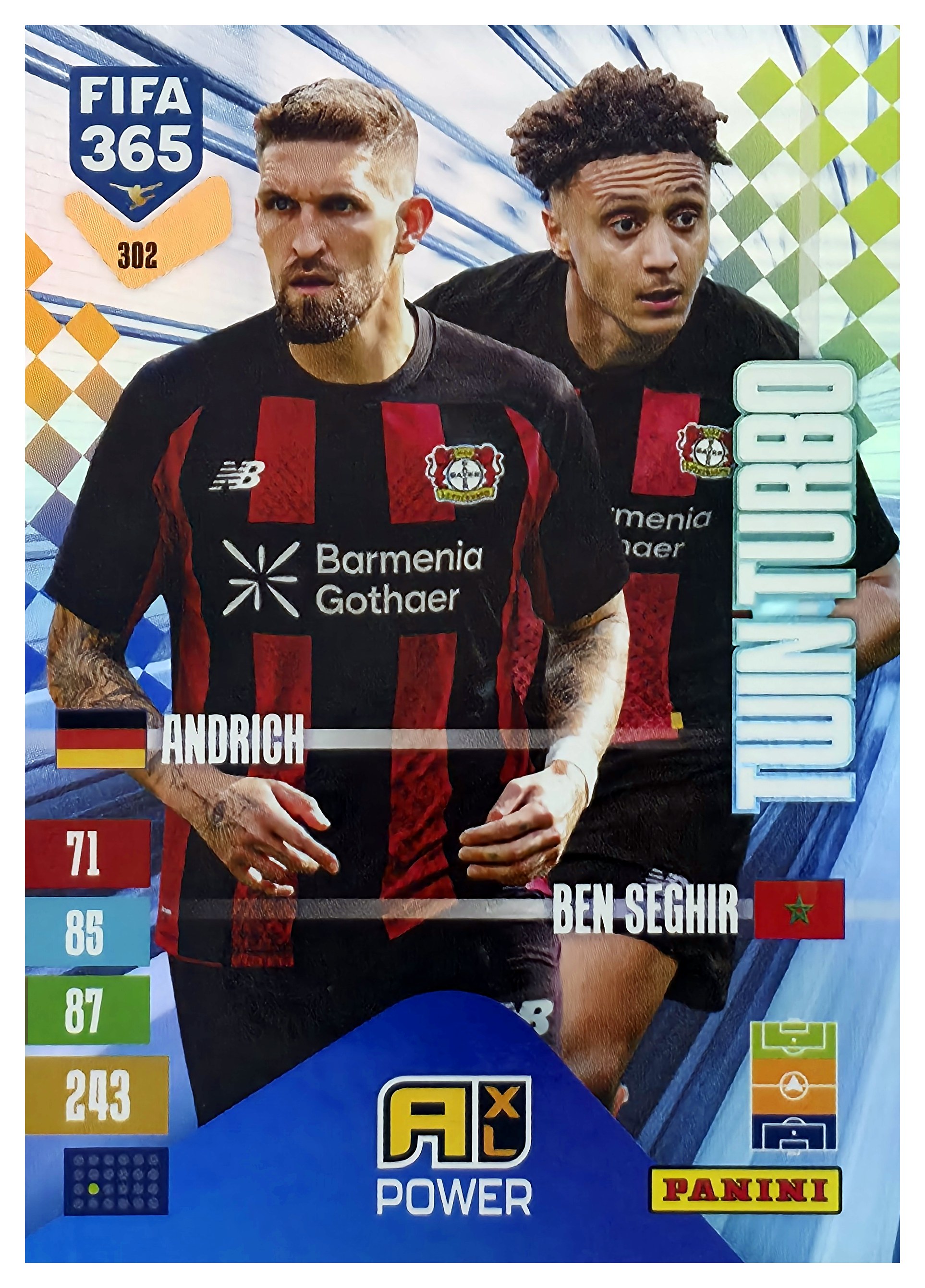 Robert Andrich / Eliesse Ben Seghir - Panini Adrenalyn XL FIFA 365 Twin Turbo 2026-27, Nr. 302 – Insert (Art.-Nr. SG110439)