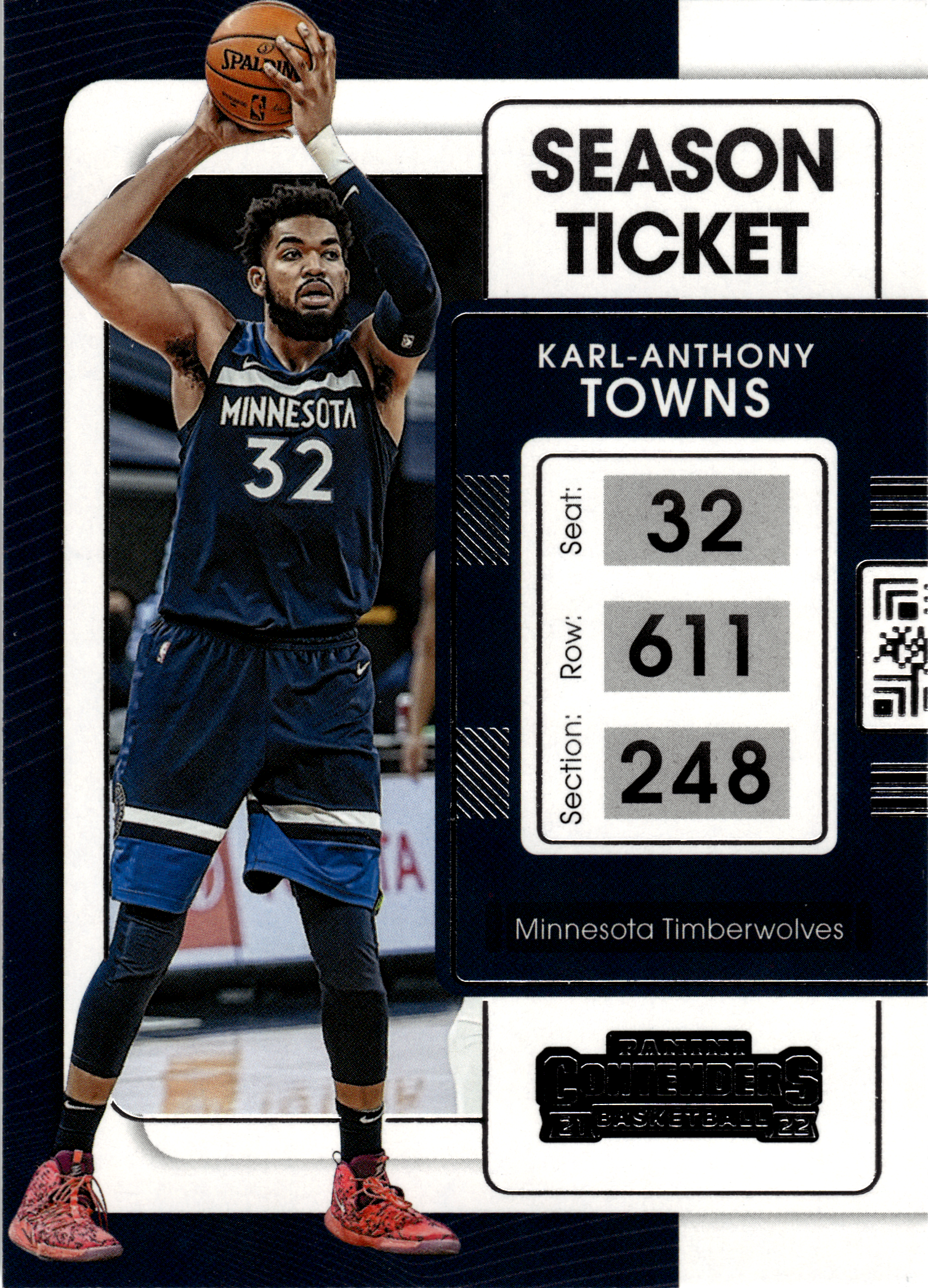 Karl-Anthony Towns - Panini Contenders Season Ticket 2021-22, Nr. 15 (Art.-Nr. SG103559)