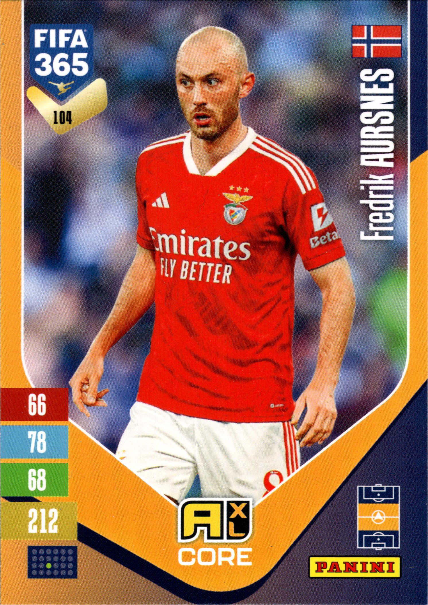 Fredrik Aursnes - Panini Adrenalyn XL FIFA 365 Base Set 2026-27, Nr. 104 (Art.-Nr. SG110210)