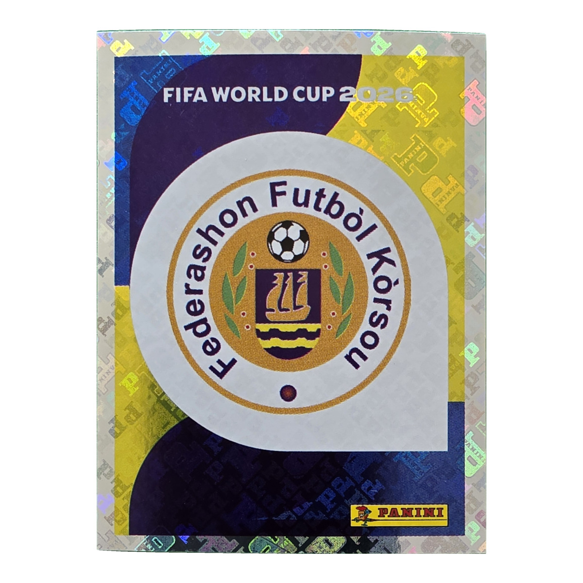 Emblem - Curaçao, FIFA WM 2026, Nr. CUW1 – Glitzer-Optik