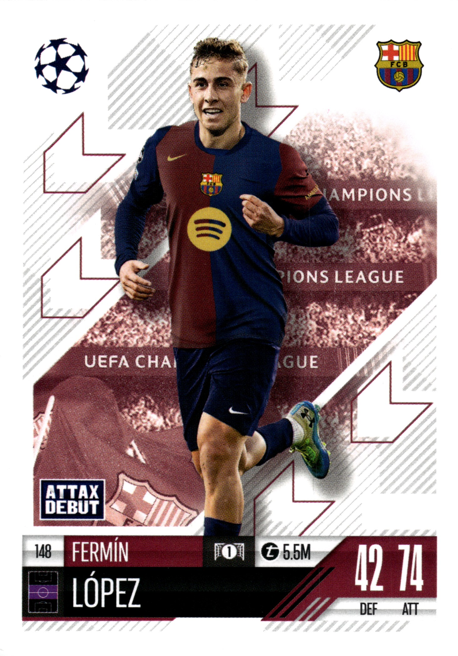 Fermín López - Topps Match Attax UEFA Club Competitions Attax Debutant 2024-25, Nr. 148 (Art.-Nr. SG107954)