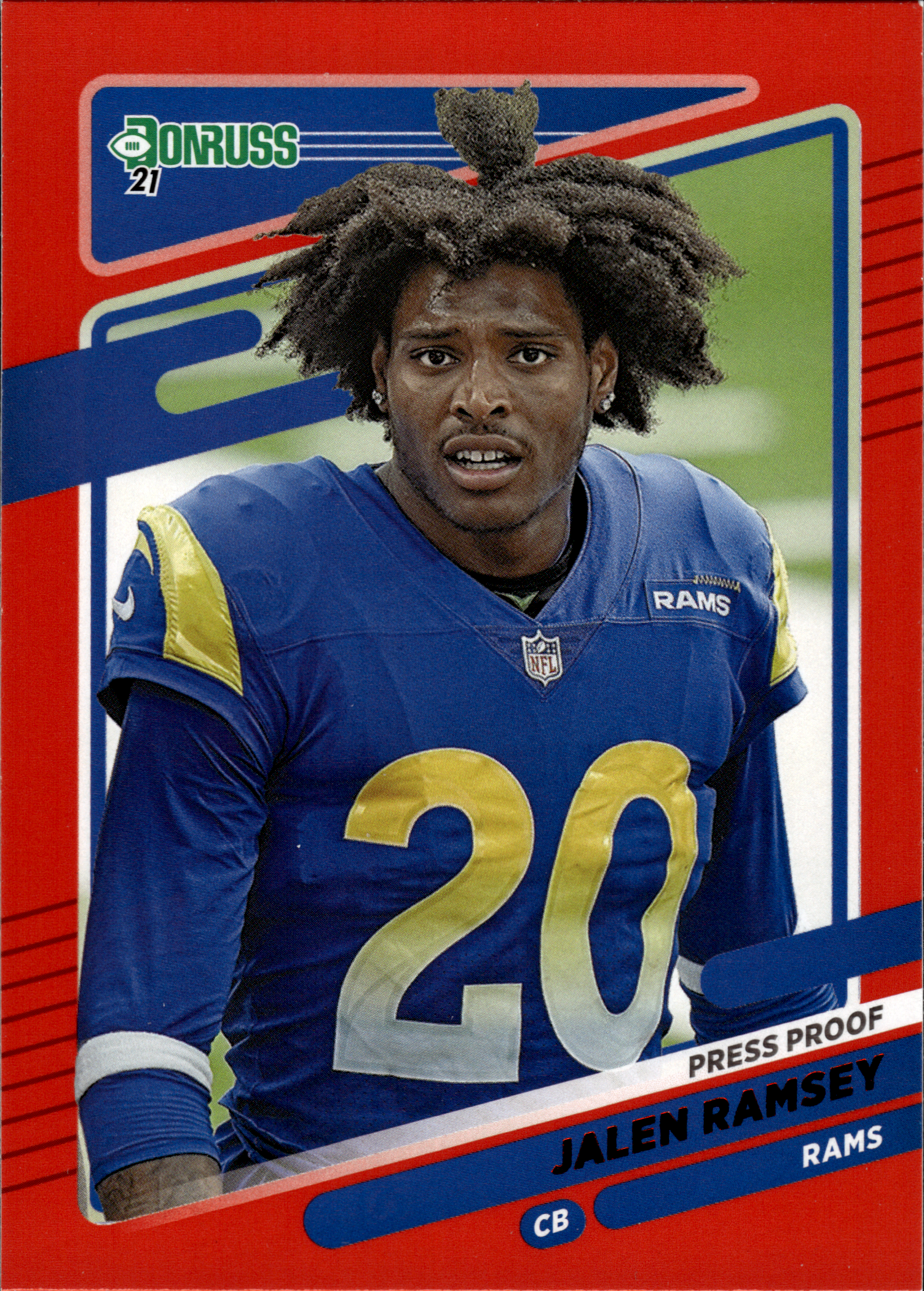 Jalen Ramsey - Panini Donruss Base Set 2021, Nr. 141 – Press Proof Red (Art.-Nr. SG103971)