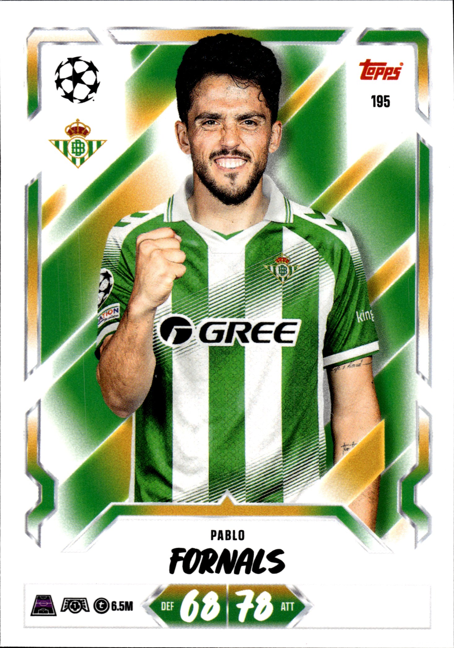 Pablo Fornals - Topps Match Attax UEFA Club Competitions Base Set 2026-27, Nr. 195 (Art.-Nr. SG107099)